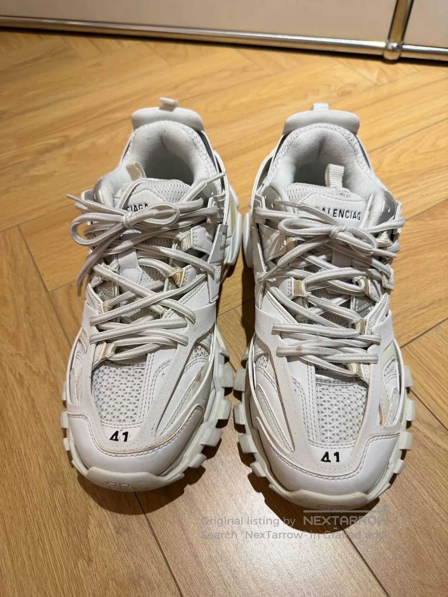 Balenciaga balenciaga track sneakers in pure white. Size US 10 / EU 43 - 1 Thumbnail