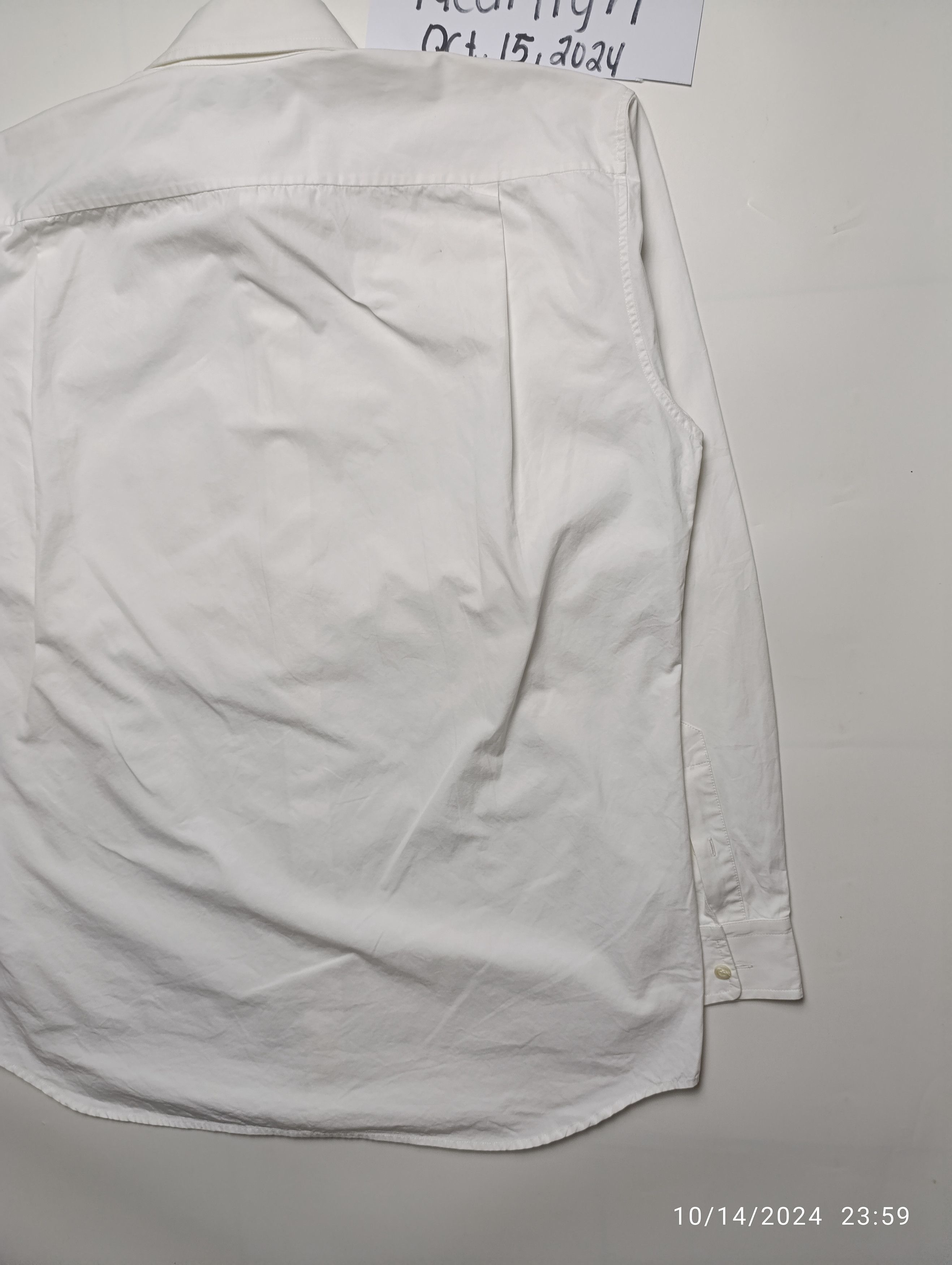 Balenciaga BALENCIAGA S/S 2020 RUBBER LOGO COLLAR CLASSIC SHIRT Size US L / EU 52-54 / 3 - 13 Thumbnail