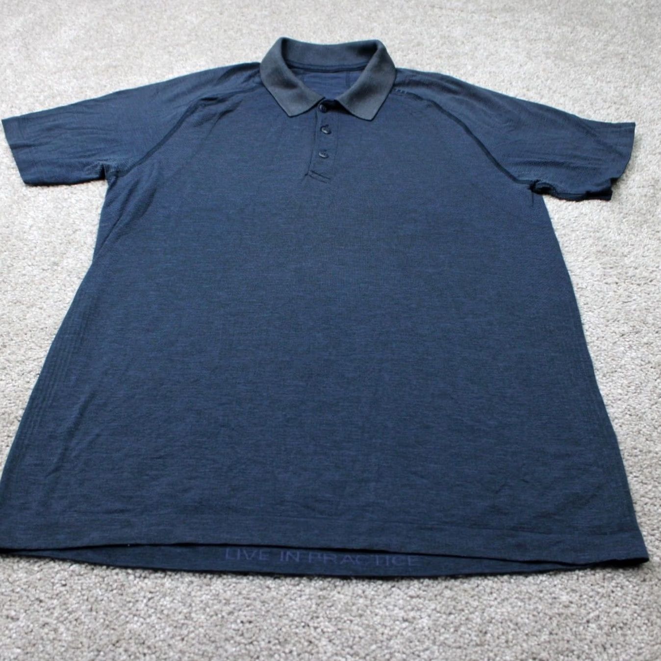 Lululemon Lululemon Polo Shirt Mens Medium Blue Performance Short Sleeve Stretch Pullover Polo Shirt Linen? Size US M / EU 48-50 / 2 - 3 Thumbnail