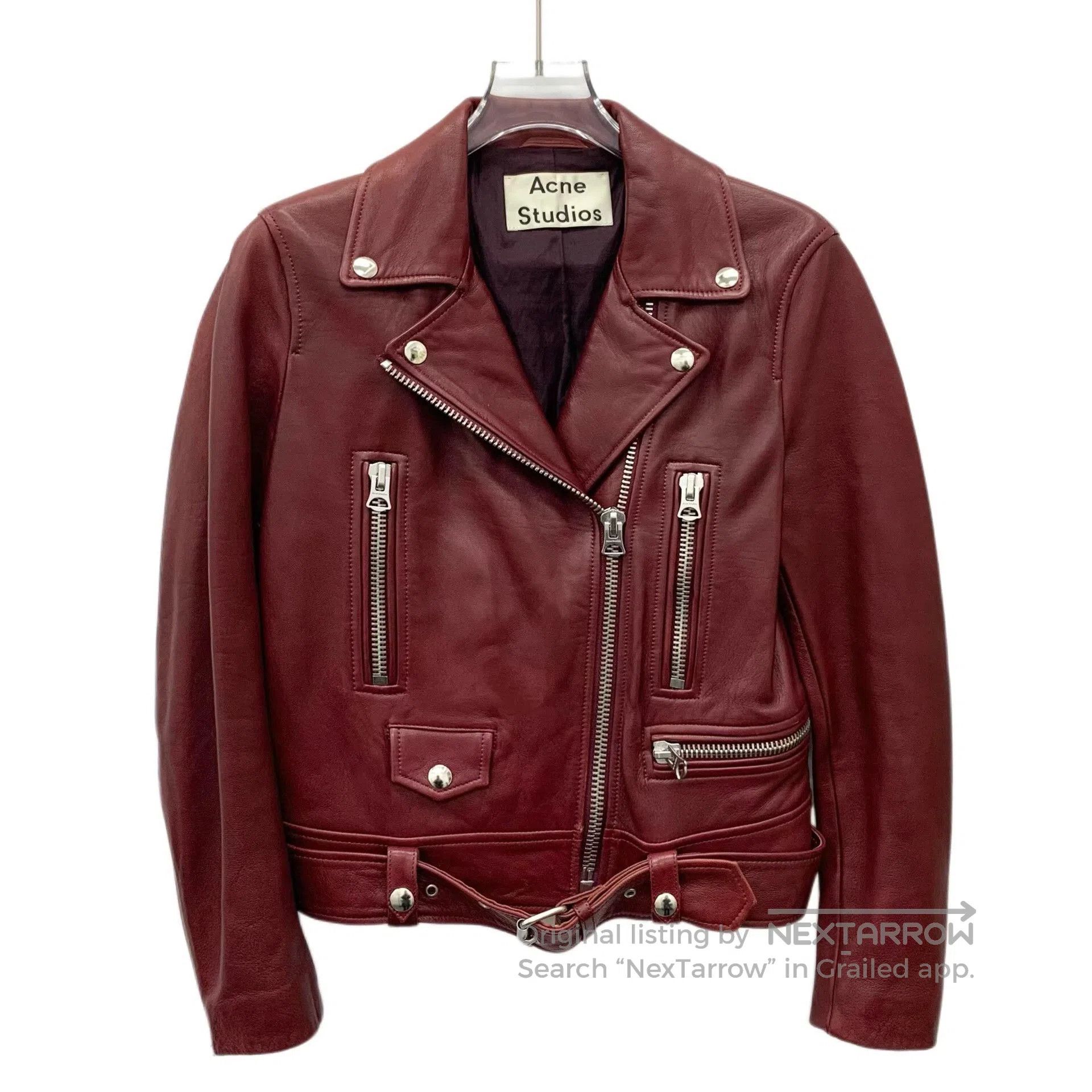 Acne Studios Acne Studios Red Leather Jacket. Size XS / US 0-2 / IT 36-38 - 1 Thumbnail