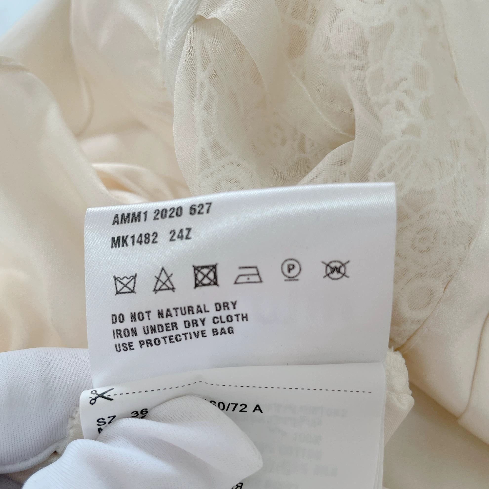 Miu Miu MIU MIU Ivory Silk Top 7212 Size XS / US 0-2 / IT 36-38 - 7 Thumbnail