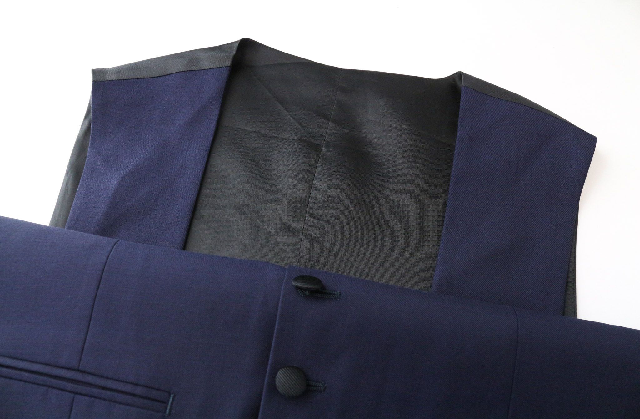 Suitsupply UK36S Navy Slim Wool Tuxedo Suit 75883 Size 36S - 7 Thumbnail