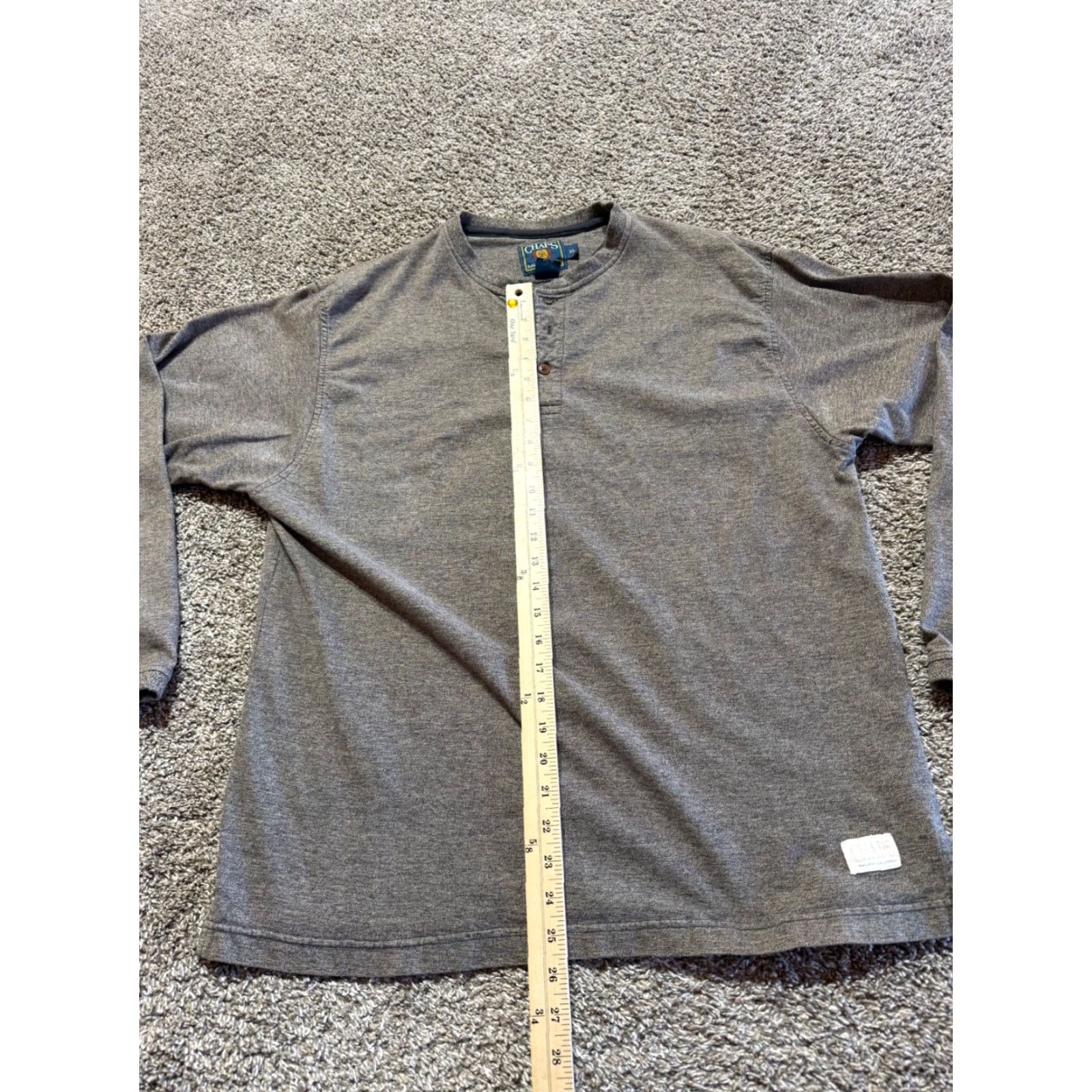 Ralph Lauren VINTAGE Ralph Lauren Shirt Mens XL Gray Henley Long Sleeve Size US XL / EU 56 / 4 - 6 Thumbnail