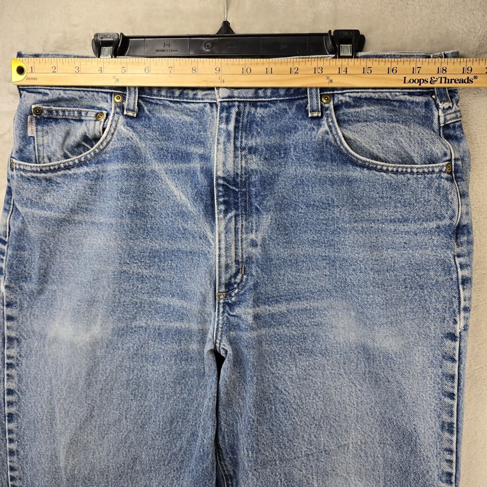 Carhartt Carhartt Jeans Mens 38x36 Blue Relaxed Fit B17 DST Faded Size US 38 / EU 54 - 8 Thumbnail