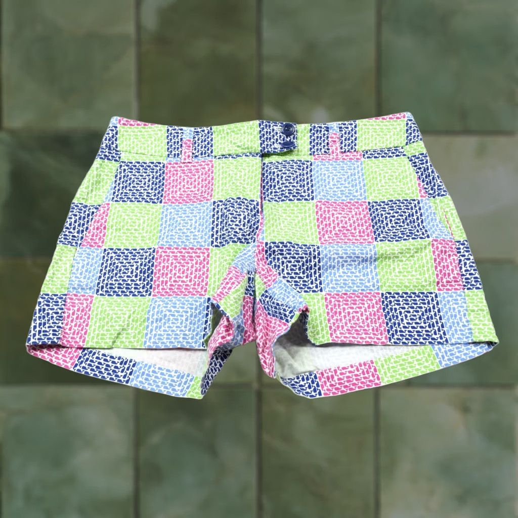 Vineyard Vines Vineyard Vines Patchwork Print Shorts Womens 4 Whale Cotton Classic Preppy Size 27" / US 4 / IT 40 - 1 Thumbnail