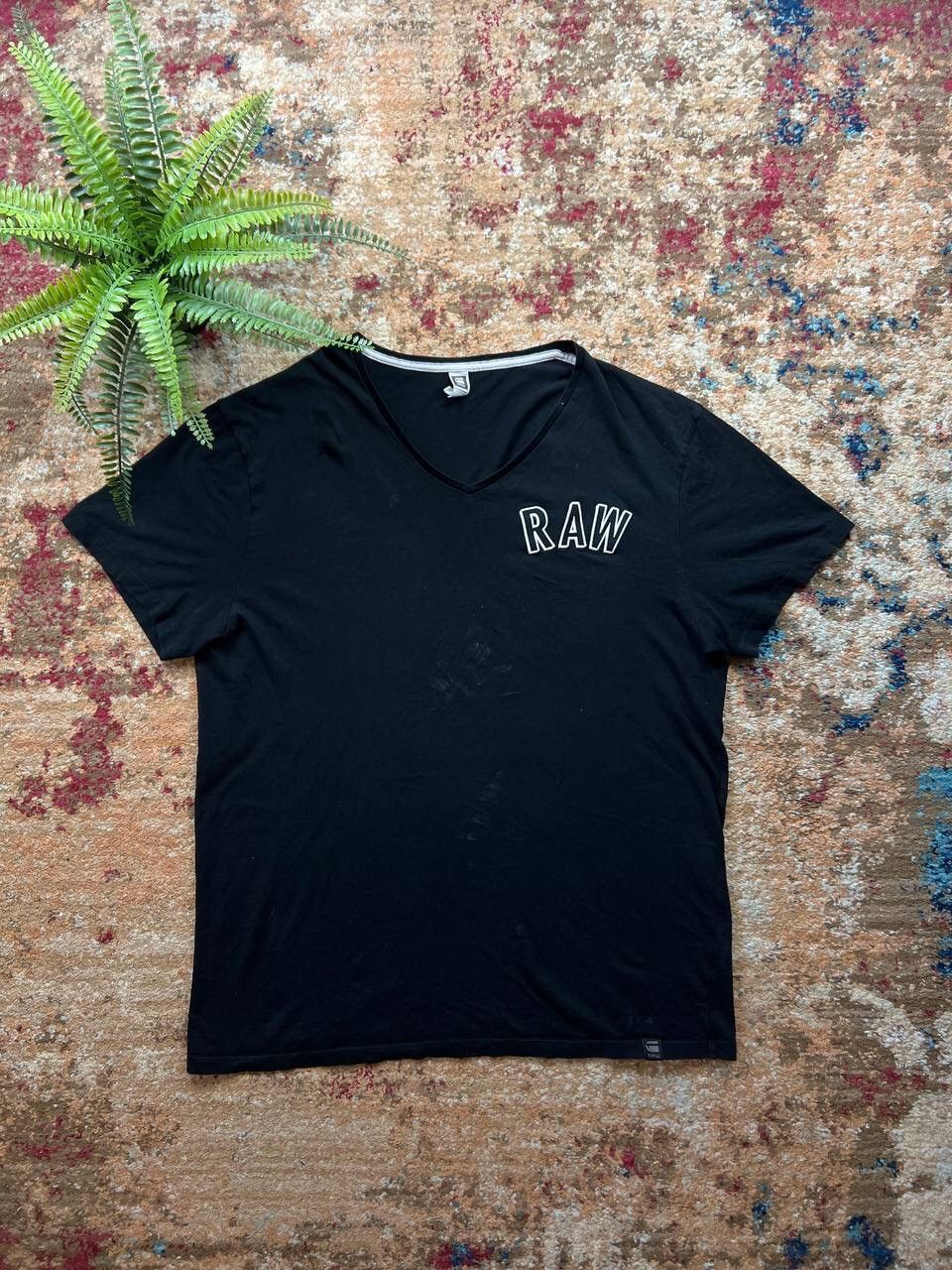 G-Star × Vintage 90’s G STAR RAW RETRO V-NECK AVANT-GARDE Y2K TEE Size US XL / EU 56 / 4 - 1 Thumbnail