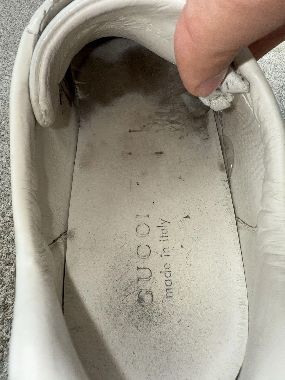 Gucci Gucci Ace Sneakers 9.5 White Leather Low 386750 Size US 9.5 / EU 42-43 - 3 Thumbnail