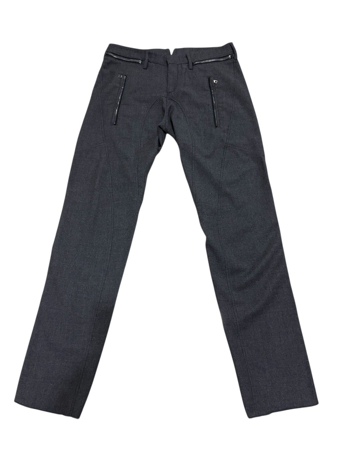 Designer × Neil Barrett NEIL BARRET DESIGN WOOL TECHNICAL ZIP TROUSERS Size US 34 / EU 50 - 1 Thumbnail