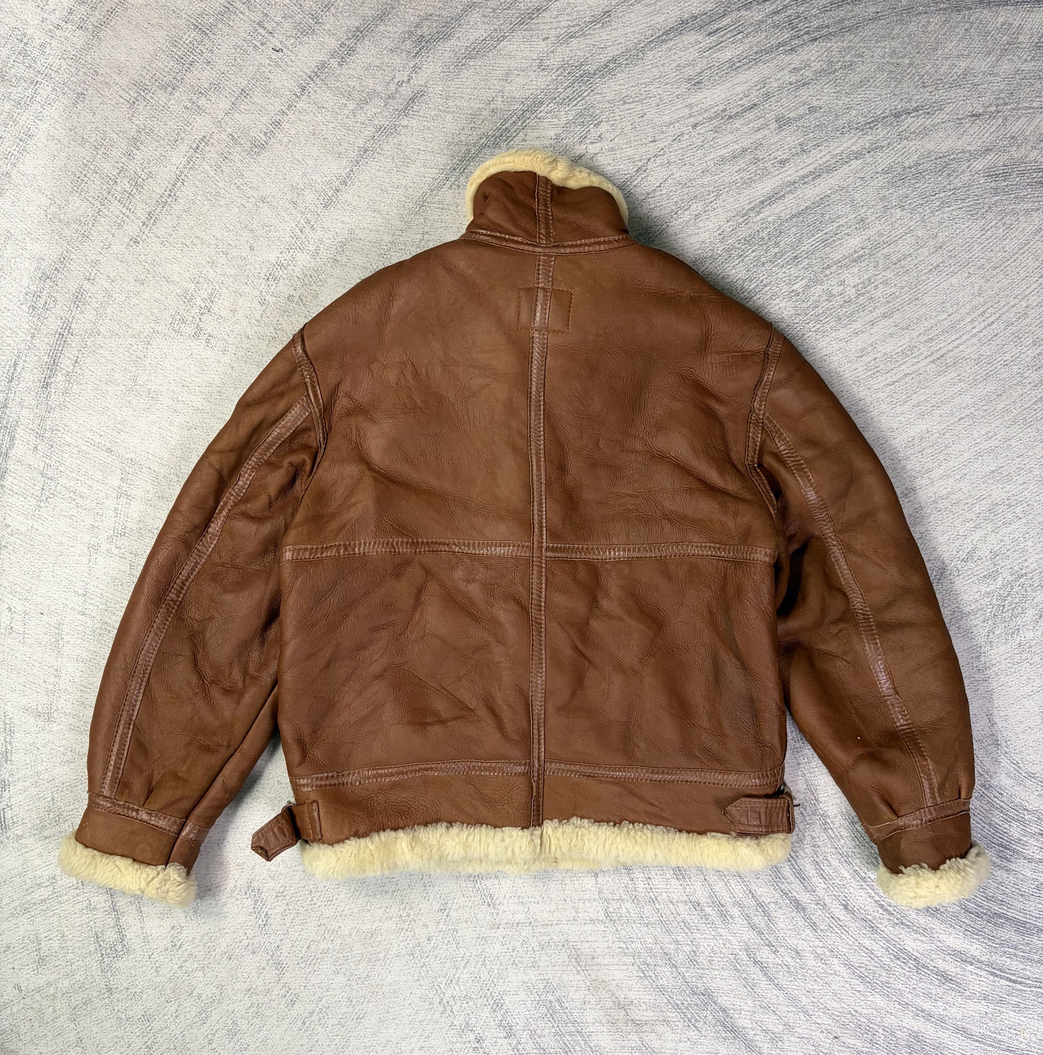Genuine Leather Vintage B3 USAF USA Insignia Leather SheepSkin Jacket Size US M / EU 48-50 / 2 - 2 Thumbnail