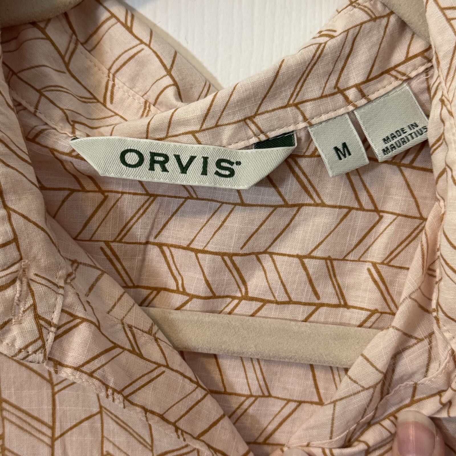 Orvis Orvis Medium Button-Up 100% Short Sleeve Shirt Size M / US 6-8 / IT 42-44 - 3 Thumbnail