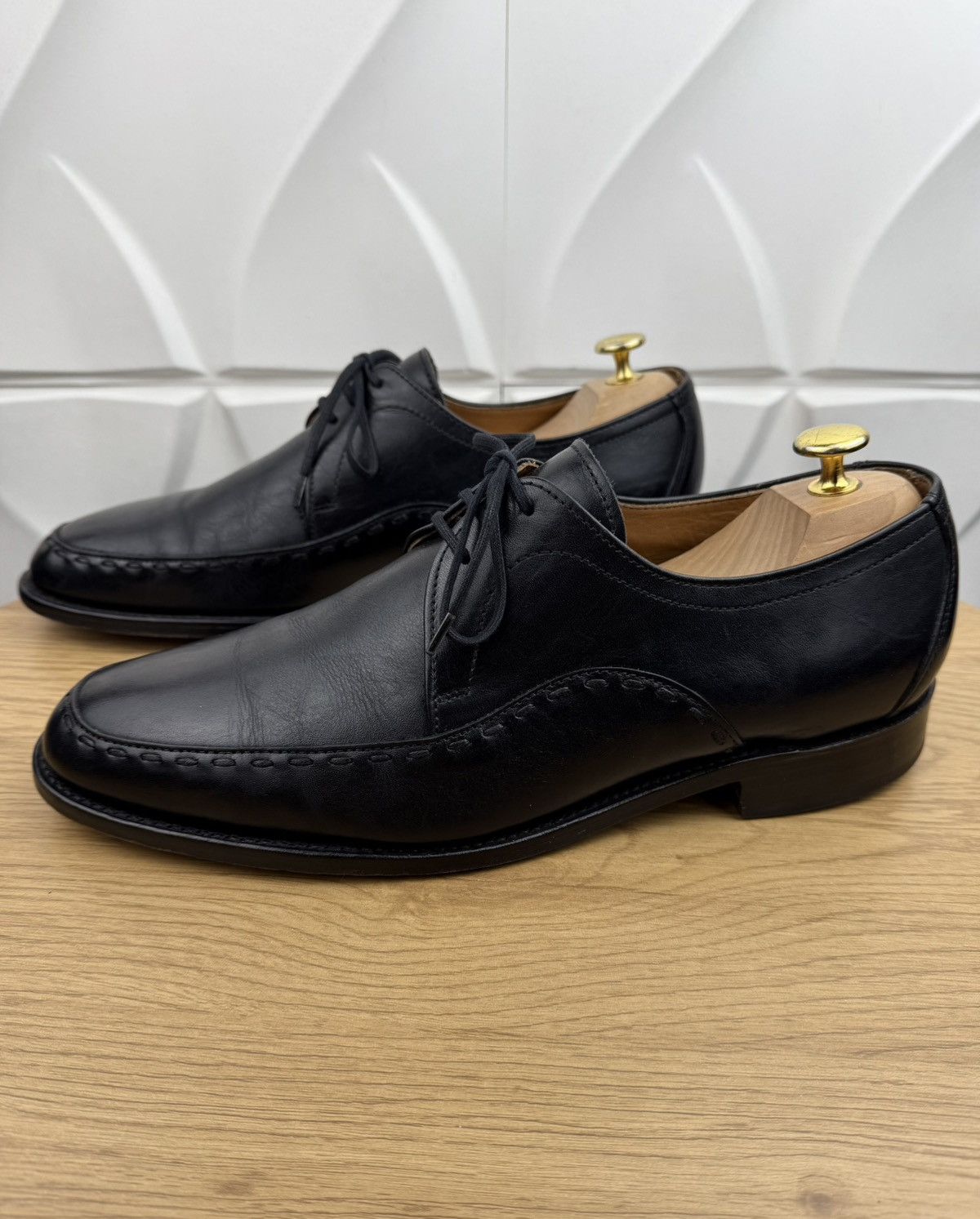Loake LOAKE Derby Leather Shoes FORMBY Black Men’s Handmade Size US 11 / EU 44 - 2 Thumbnail