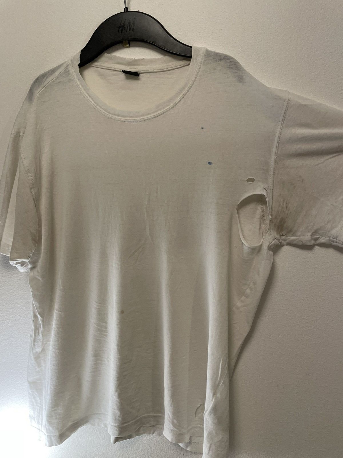 Vintage 🔥🔥fire distressed vintage white tee🔥🔥 Size US S / EU 44-46 / 1 - 2 Thumbnail