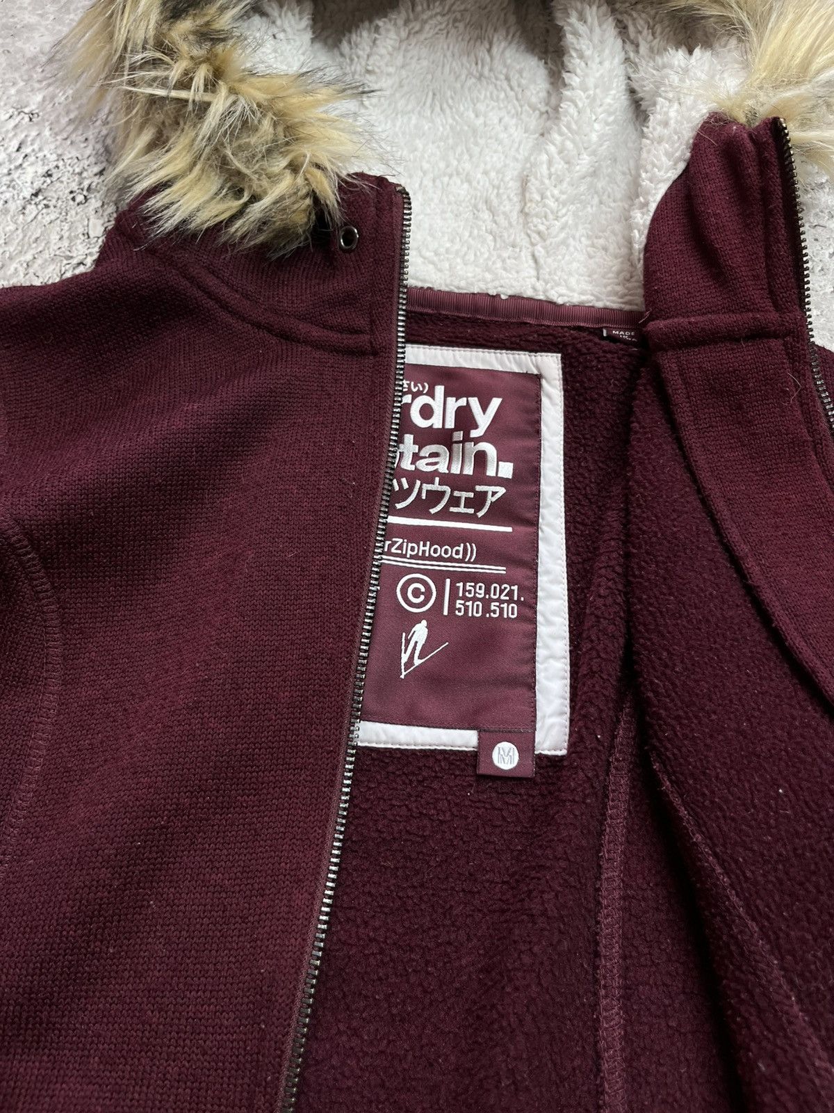 Superdry Superdry Faux Fur Hood Zip Hoodie Sherpa Lined Jacket Women Size M / US 6-8 / IT 42-44 - 7 Thumbnail
