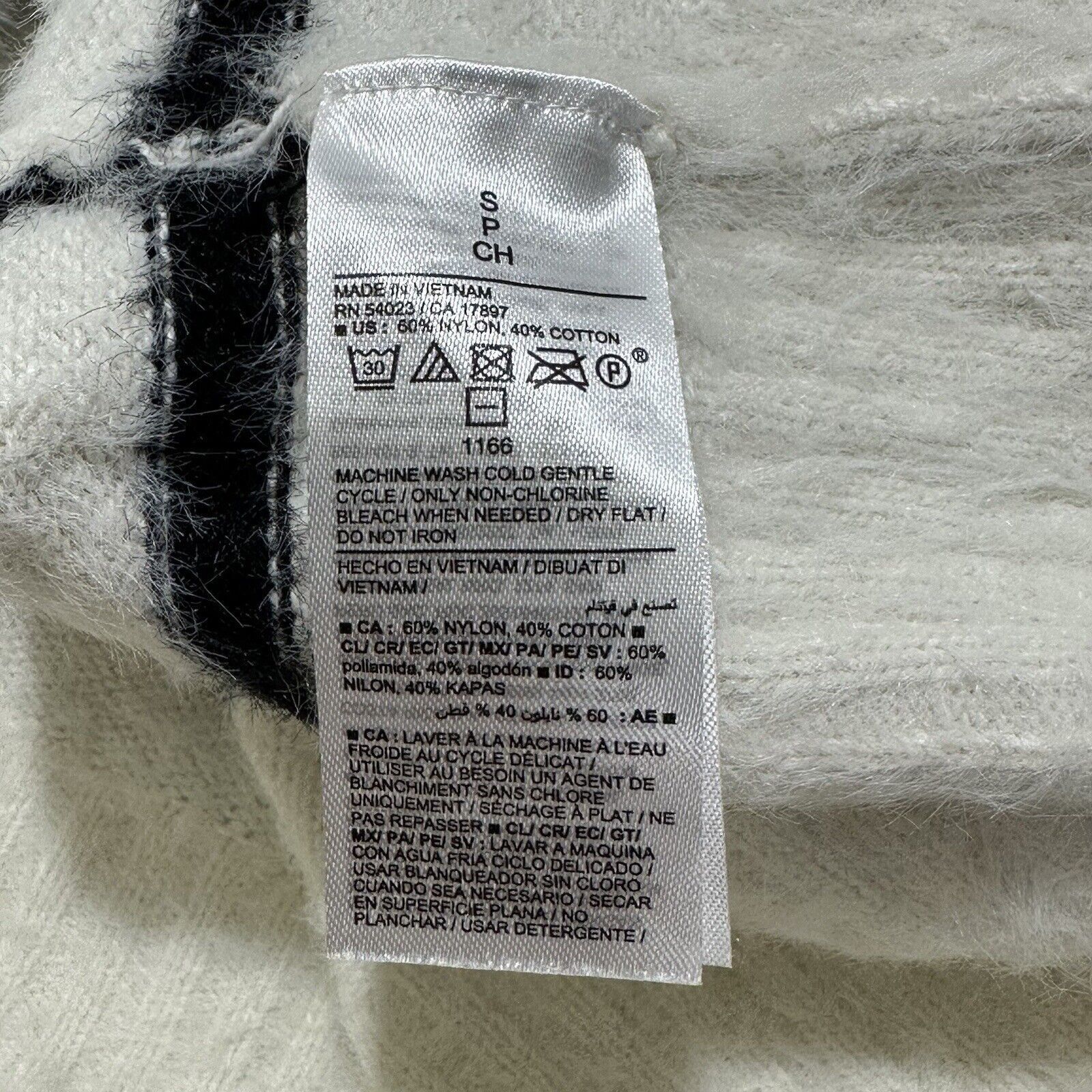 Old Navy Old Navy Small Crewneck White Black Striped Pullover Sweater Size S / US 4 / IT 40 - 4 Thumbnail