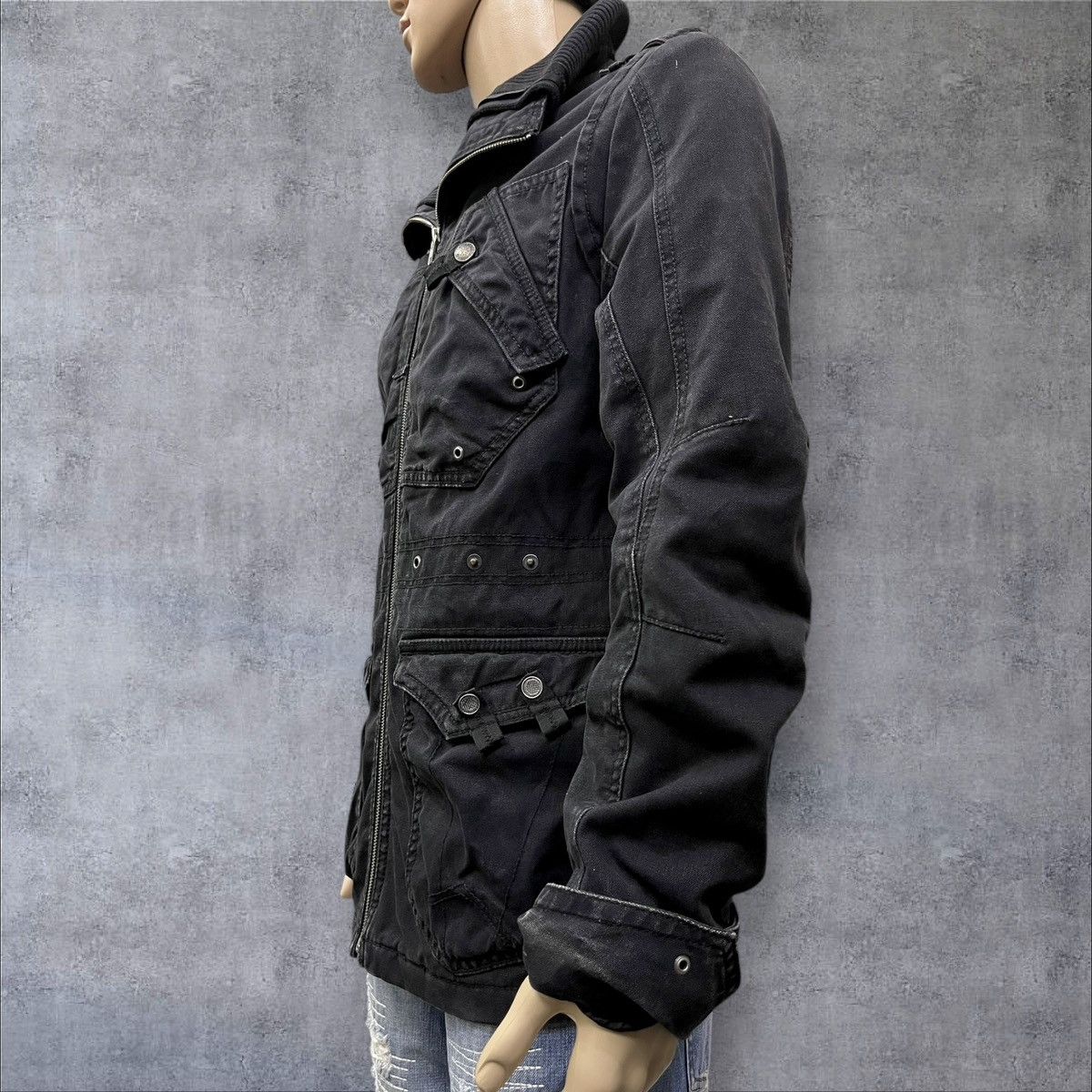 ROCKSMITH 🔥Grunge🔥Vintage Tough Jeansmith Rock & Roll Canvas Jacket Size US M / EU 48-50 / 2 - 12 Thumbnail
