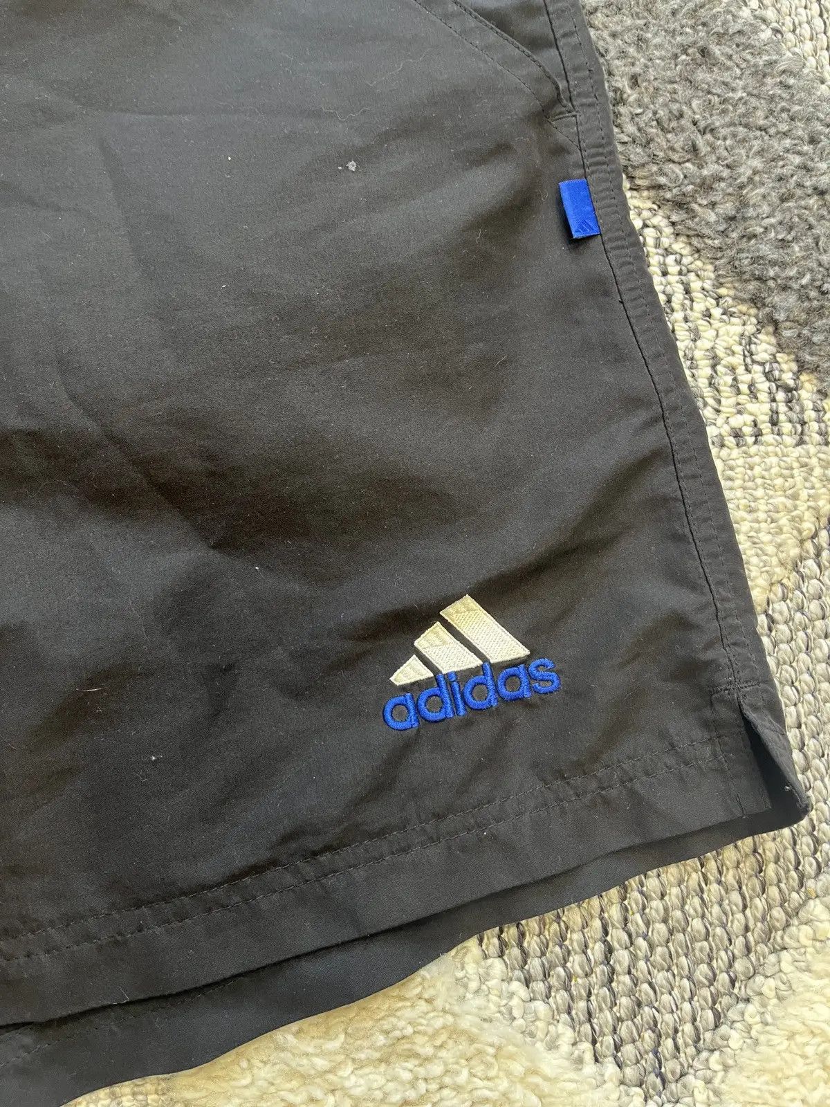 Adidas Vintage Adidas Black Nylon Shorts Embroidered Logo Size US 39 - 2 Thumbnail