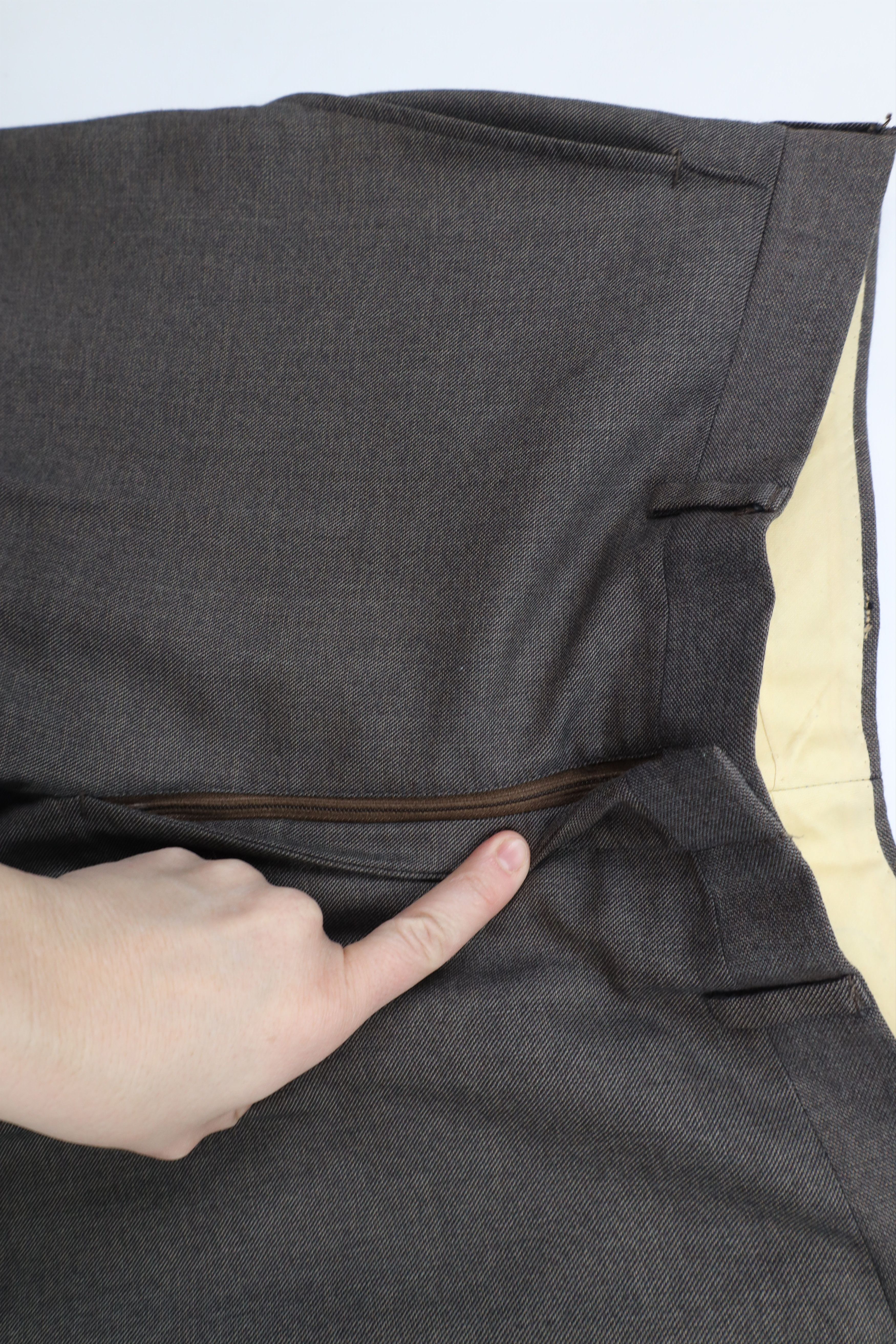 Vintage Vintage 70s 3 Piece Wool Blend Wedding Suit Bell Bottoms Size 40R - 16 Thumbnail