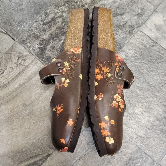 Birkenstock Birkenstock Birki's Maria Brown Autumn Floral Clogs HTF RARE Size US 5 / IT 35 - 6 Thumbnail