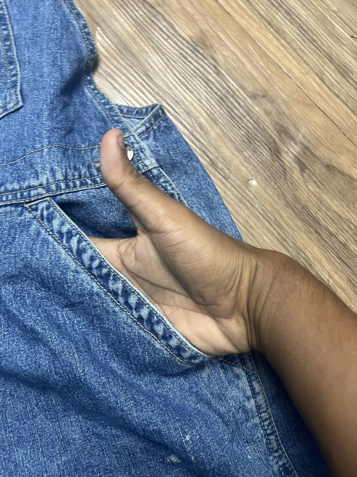 St. Johns Bay Vintage St. John's Bay (SJB) Denim Overalls - (42) Size US 37 - 6 Thumbnail