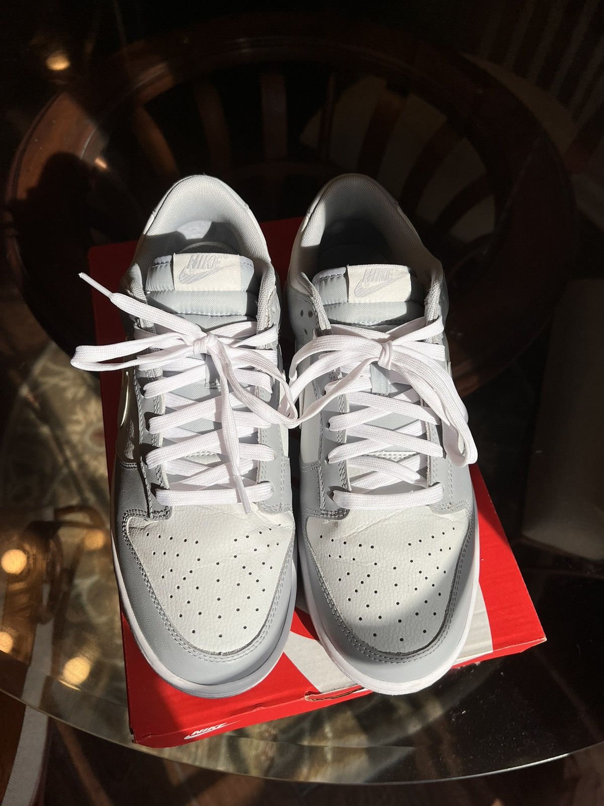 Nike Nike Dunk Low Retro Pure Platinum/Wolf Grey Size US 10.5 / EU 43-44 - 4 Thumbnail