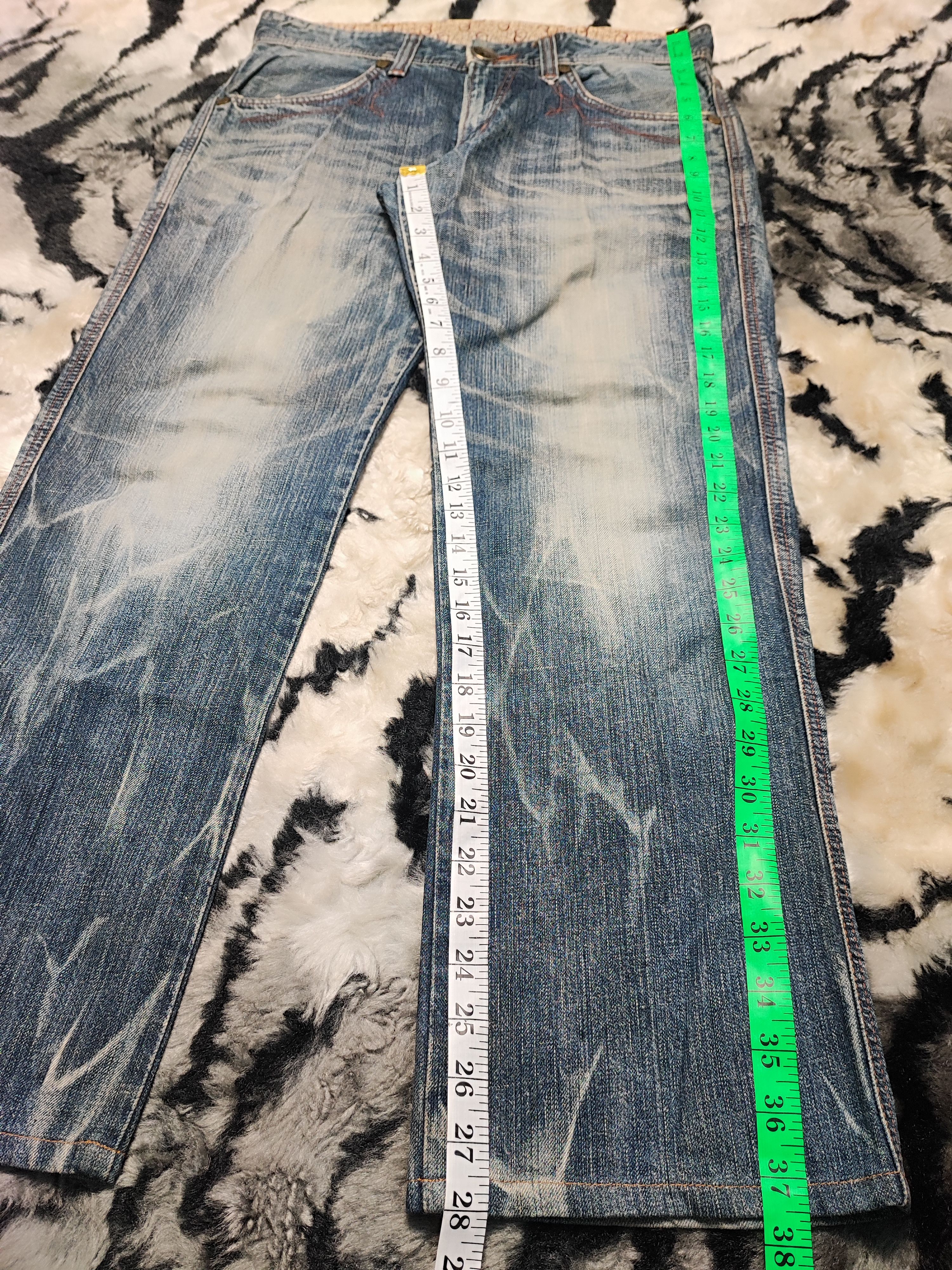 Edwin VINTAGE EDWIN 503 BLUE TRIP DISTRESSED JEANS VERY RARE Size US 33 - 3 Thumbnail