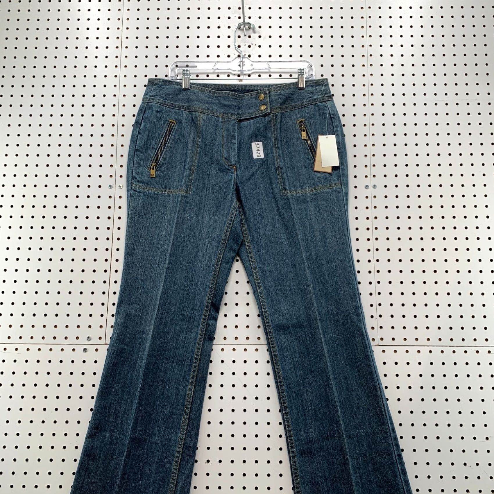Michael Kors Michael Kors Denim Bootcut Jeans Womens 12 Blue Fits 33x32 Zip Pockets Size 34" / US 12 / IT 48 - 2 Thumbnail