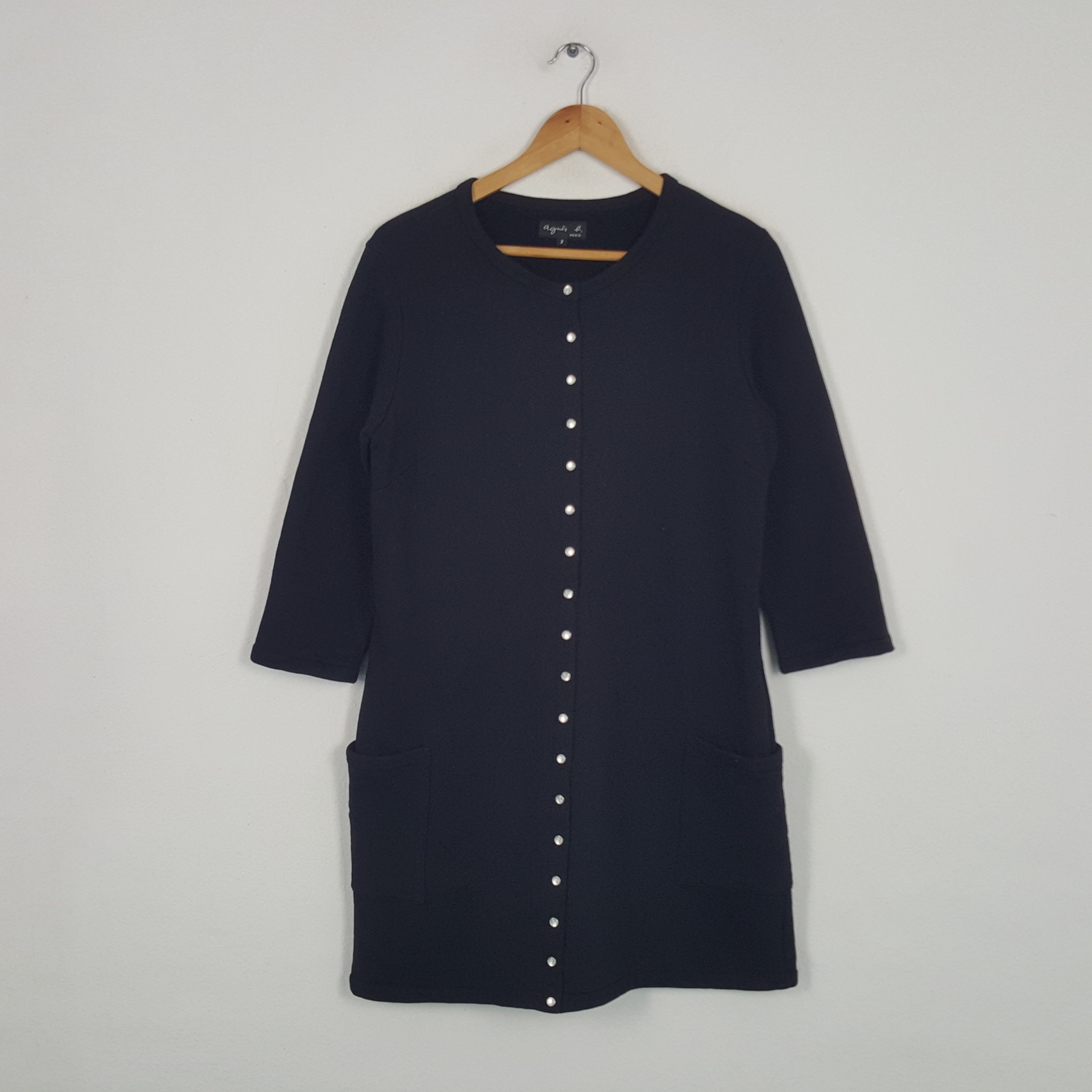 Vintage × agnes b. Vintage Agnes B. Paris Designer Long Coat Jacket Size S / US 4 / IT 40 - 1 Thumbnail