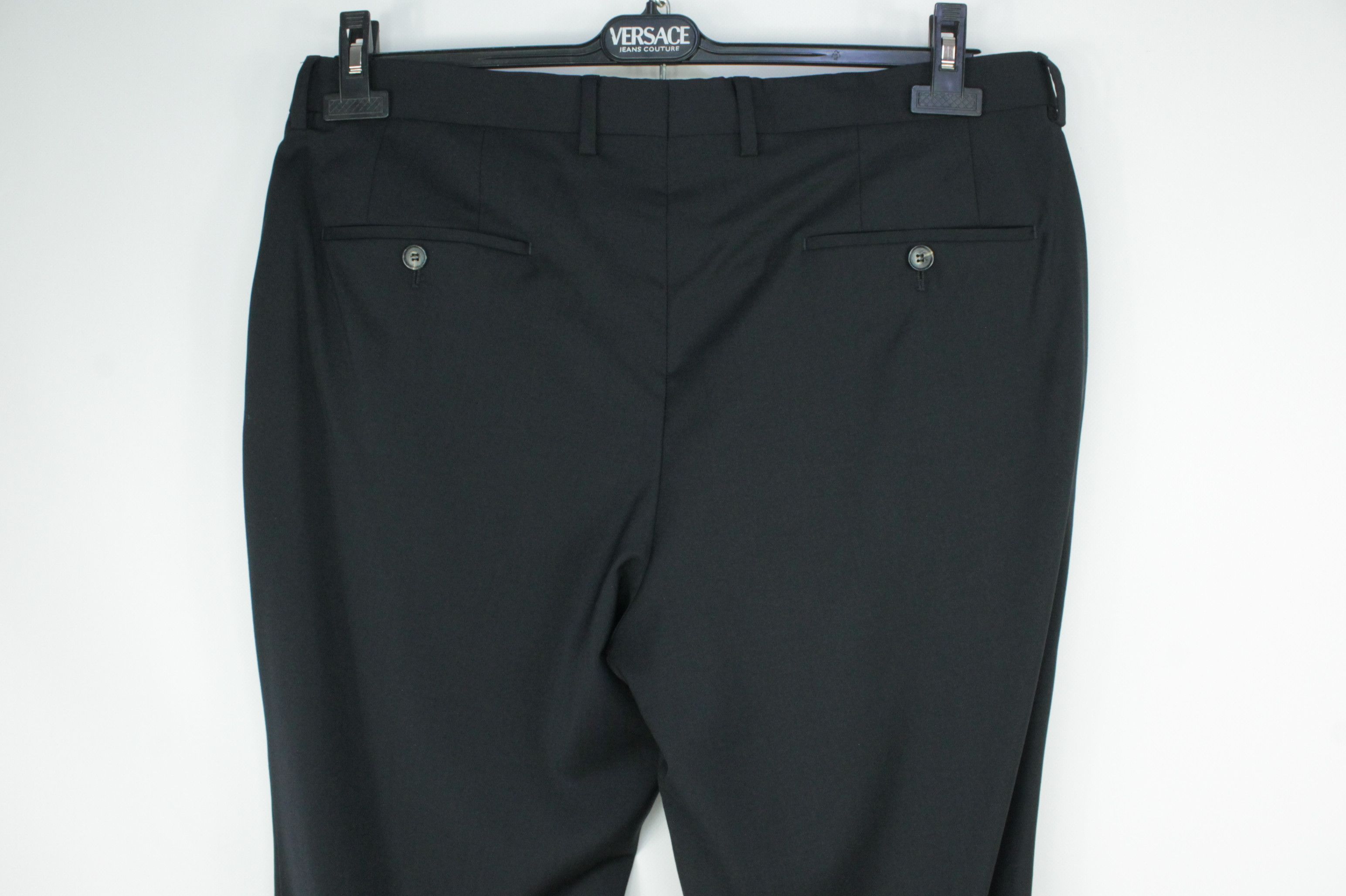 Hugo Boss Hugo Boss Huge/Genius Slim Fit Black Wool Suit Men's Size 44L - 15 Thumbnail