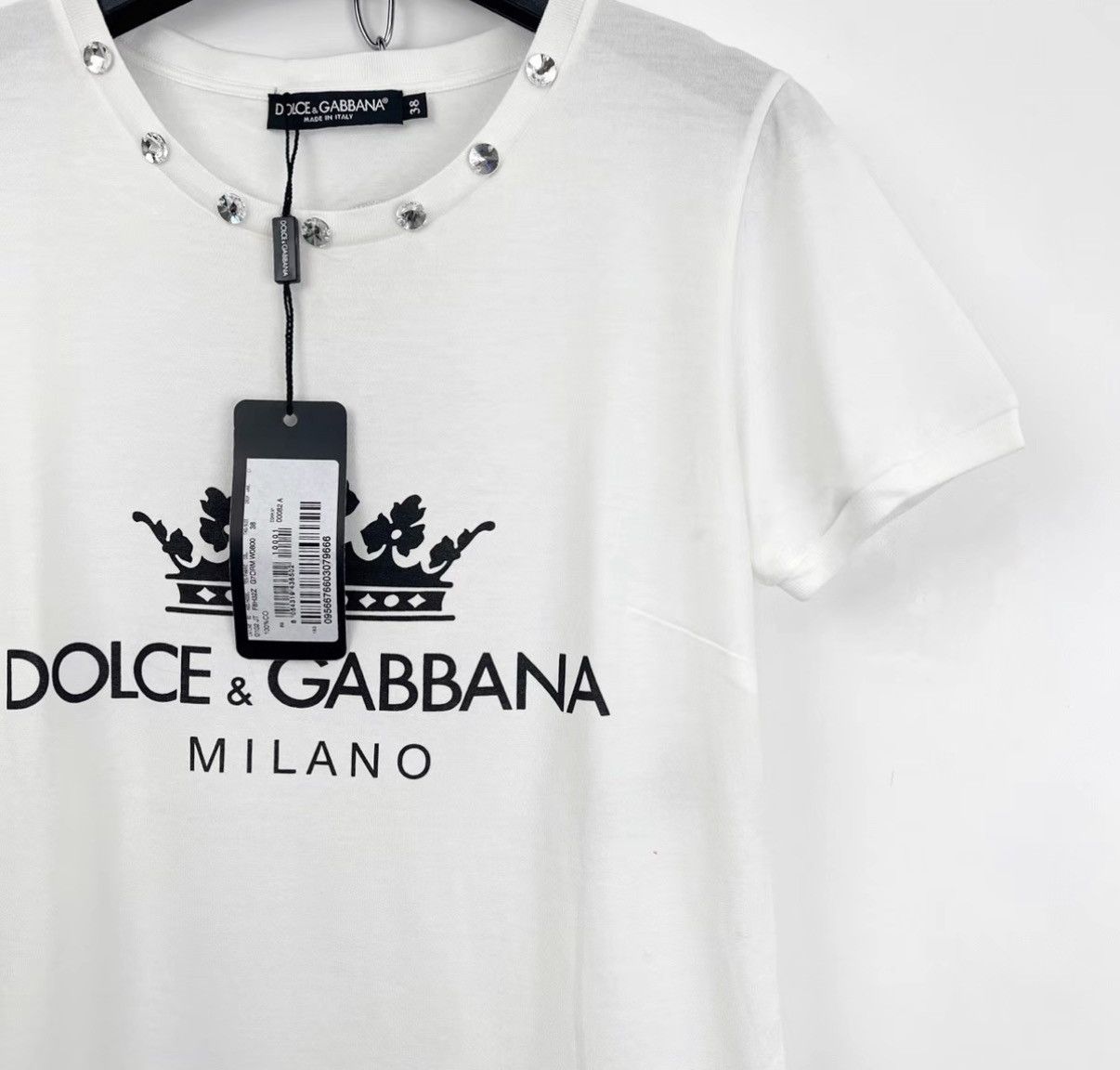 Dolce & Gabbana Dolce&Gabbana DG Crown Print Logo Short Sleeve K12 Size XS / US 0-2 / IT 36-38 - 4 Thumbnail
