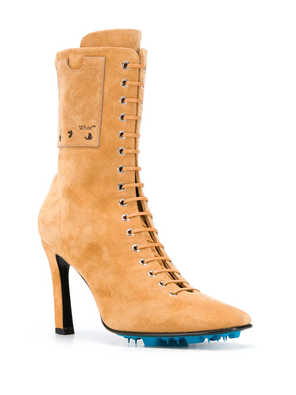 Off-White o1y1225 Leather Ankle Boots in Camel Size US 6 / IT 36 - 2 Thumbnail