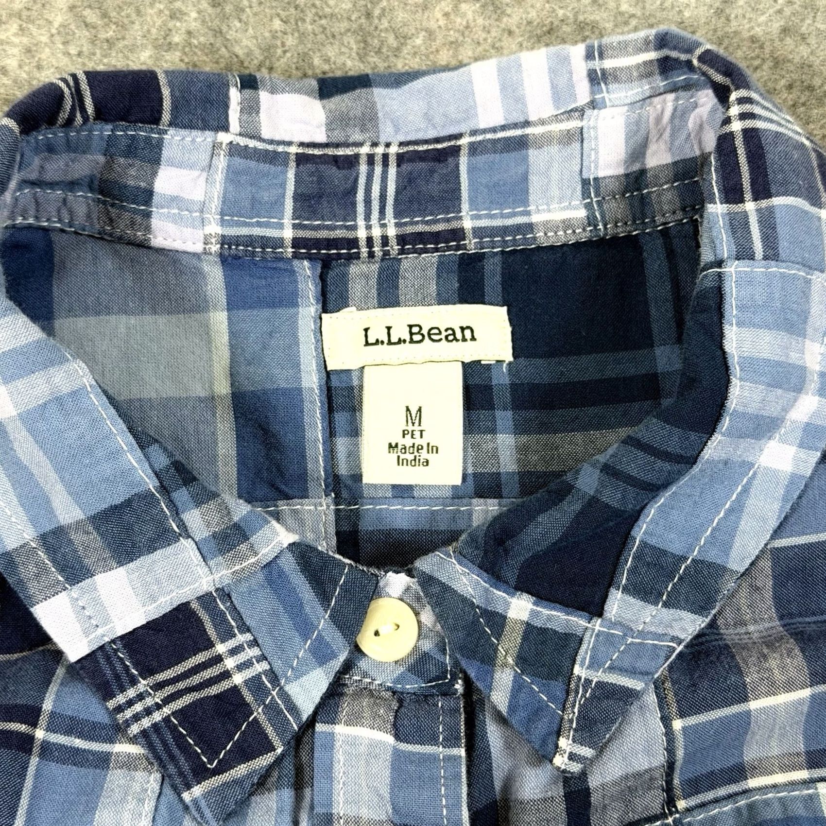 Vintage LL Bean Quilted Patches Button-Up Long Sleeve Shirt Blue Women's Size Medium Size M / US 6-8 / IT 42-44 - 3 Thumbnail