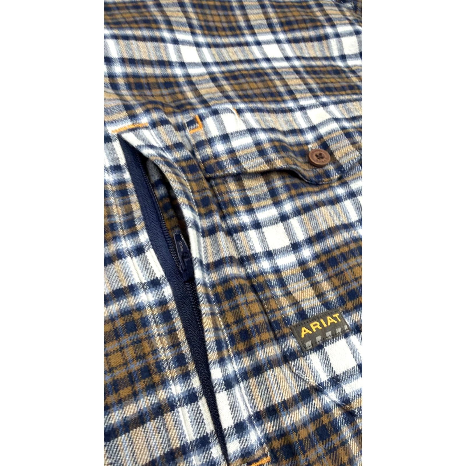Ariat Ariat Shirt Mens XL Blue Plaid Flannel Long Sleeve Button Up Rebar Workwear Size US XL / EU 56 / 4 - 4 Thumbnail