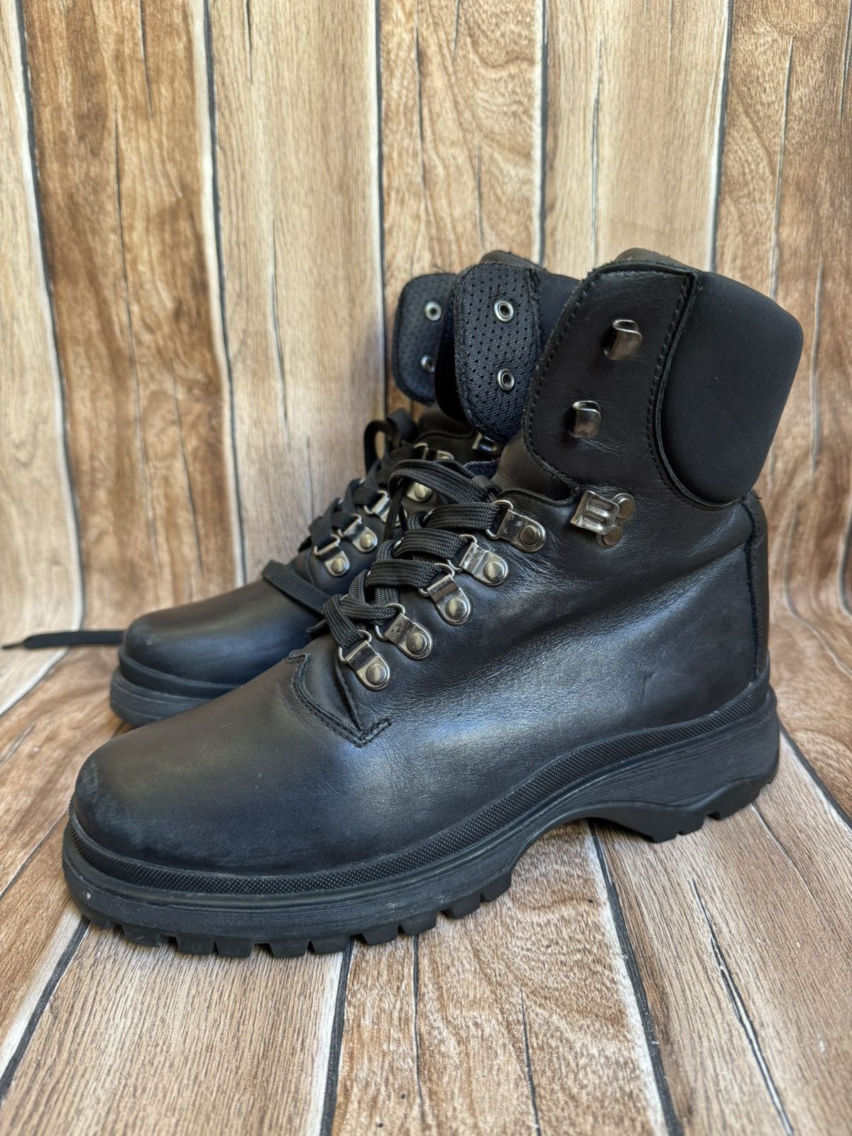Prada 90’s Prada combat boots Size US 5.5 / EU 38 - 2 Thumbnail