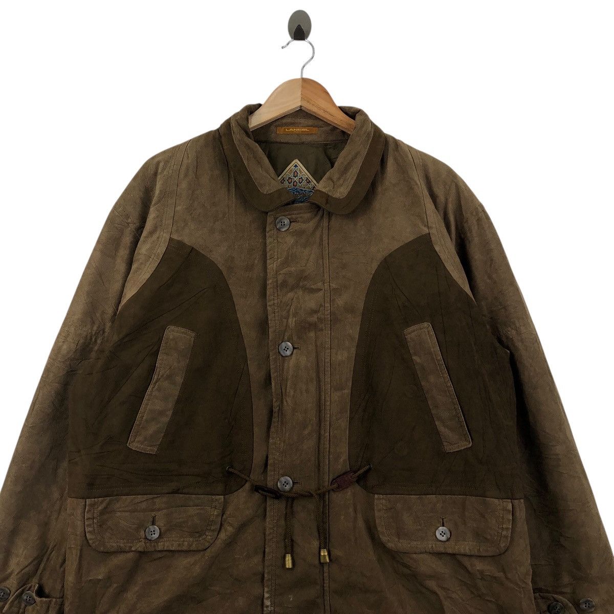 Lancel LANCEL Brown Outdoor Hunting Suede Panels JAPAN Heavy Coat Size US L / EU 52-54 / 3 - 3 Thumbnail