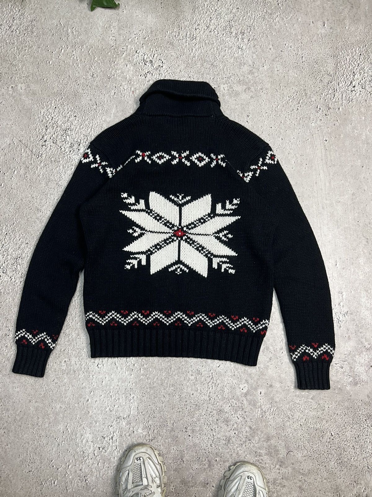 Polo Ralph Lauren × Ralph Lauren Vintage 90s Ralph Lauren American Flag USA Sweater Y2K Size US L / EU 52-54 / 3 - 10 Thumbnail