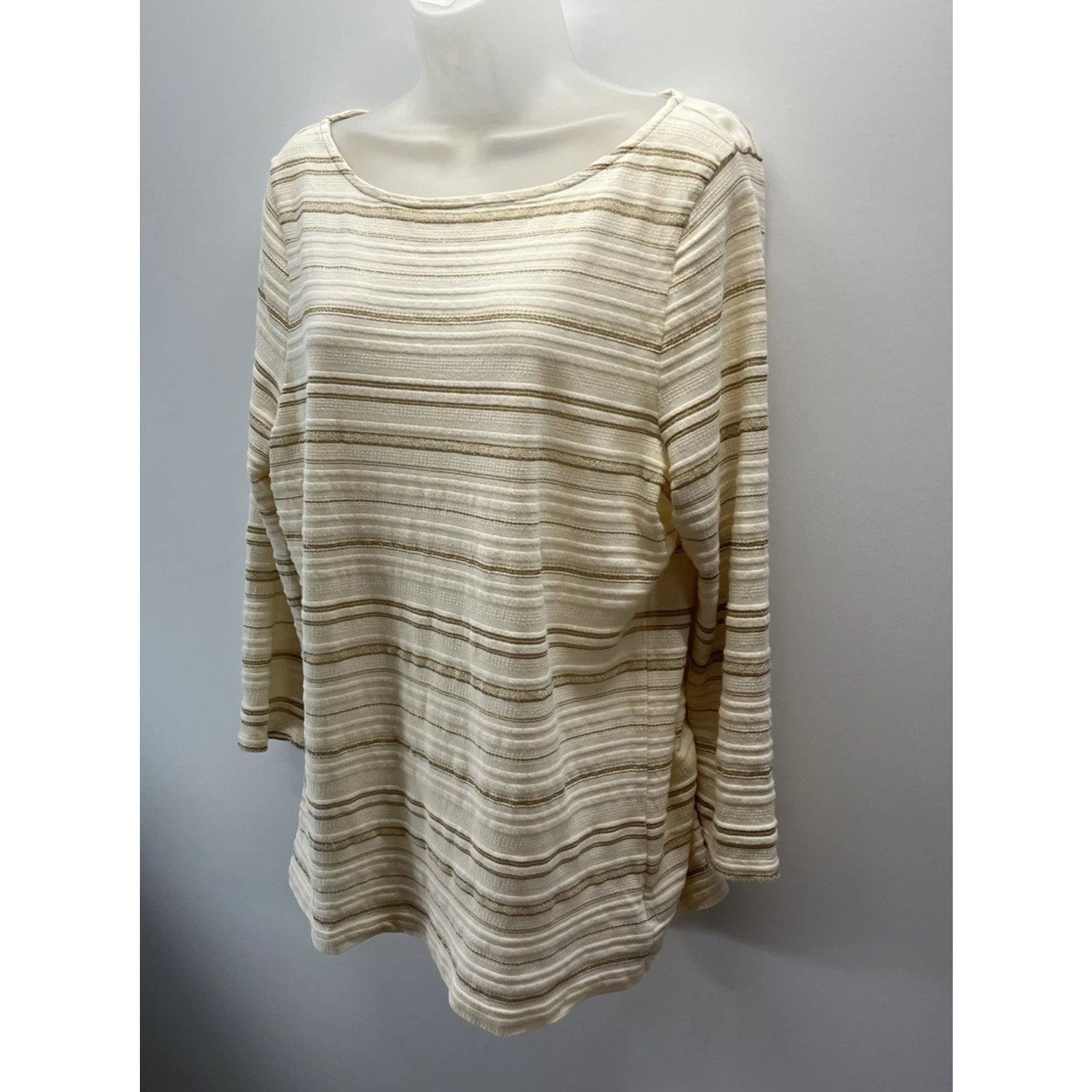 Lauren Ralph Lauren Lauren Ralph Lauren Women's Striped Shirt Blouse Brown XL Size XL / US 12-14 / IT 48-50 - 3 Thumbnail