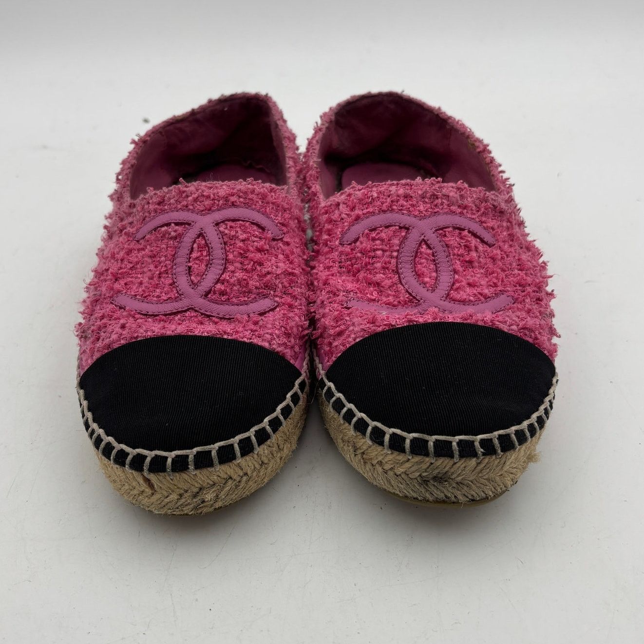 Chanel Chanel CC Pink Tweed Espadrilles Cap Toe Women's 39 US 8 Size US 8 / IT 38 - 1 Thumbnail