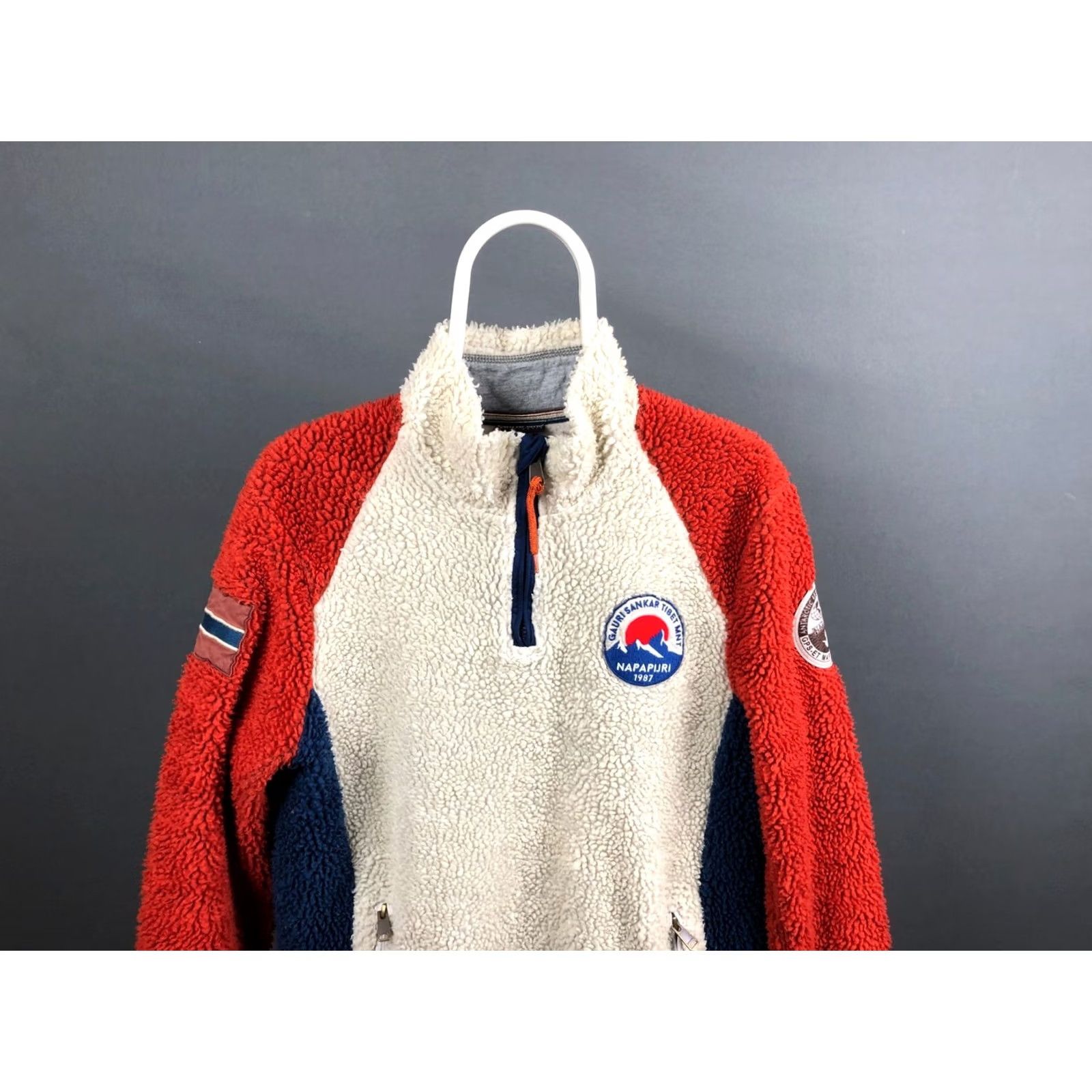 Napapijri Napapijri Geographic Women's 1/4 Zip Fleece Top L Multicolor Polyester Shirt Casual Sportswear Size L / US 10 / IT 46 - 4 Thumbnail