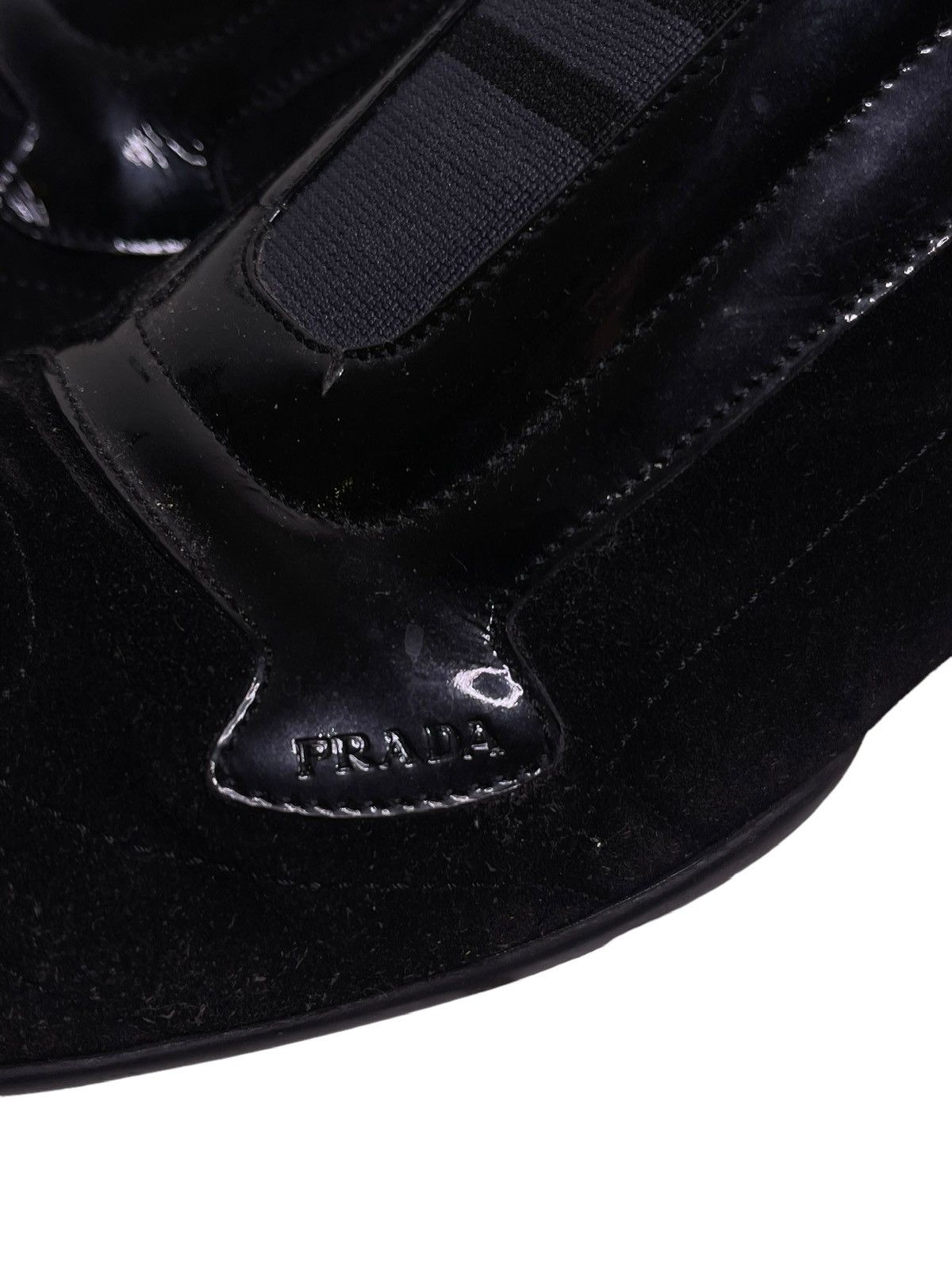Prada × Vintage Vintage Prada square toe sneakers Size US 8.5 / IT 38.5 - 4 Thumbnail