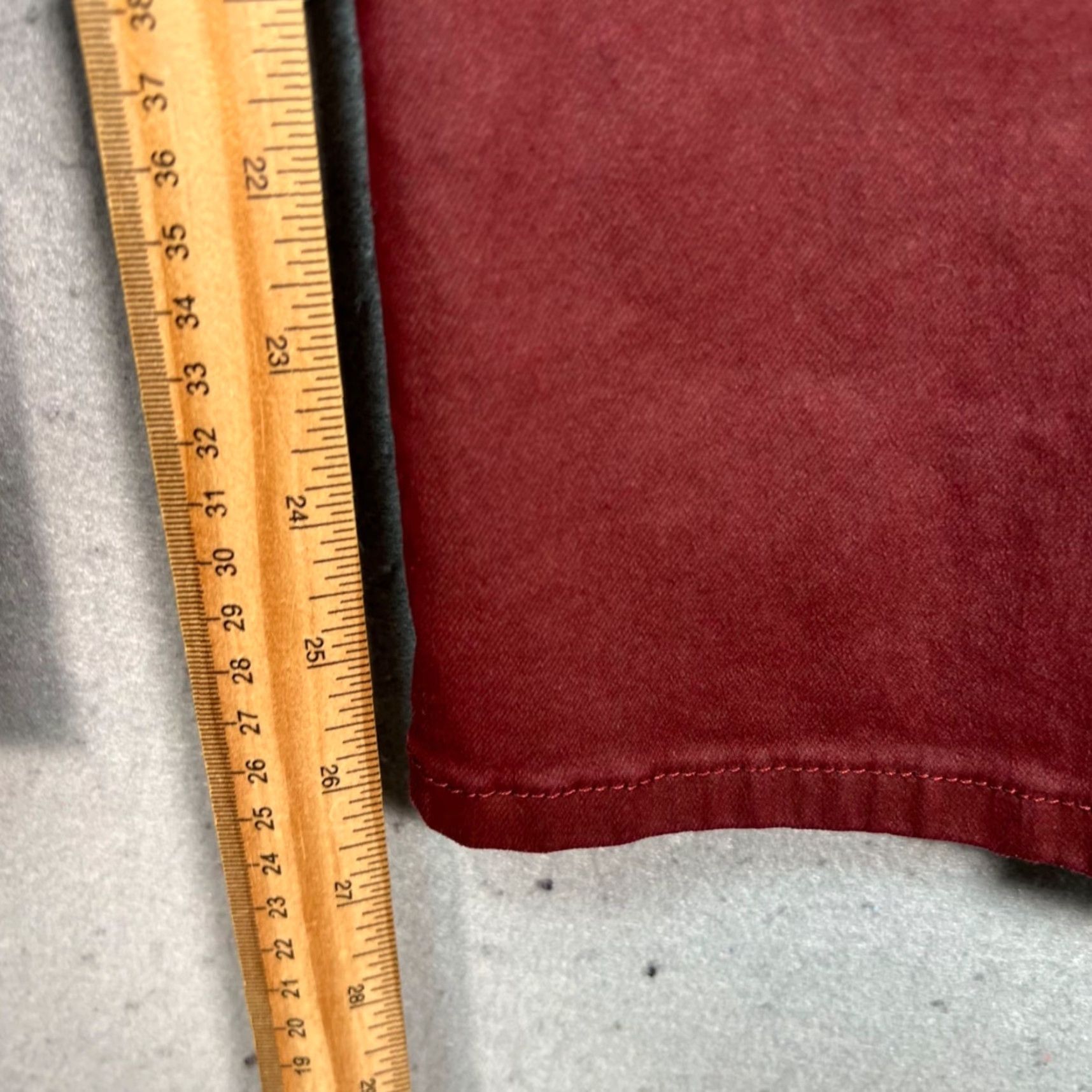Zara Zara Womens Size 6 Slim Fit Straight Leg Burgundy Pants Size 28" / US 6 / IT 42 - 7 Thumbnail