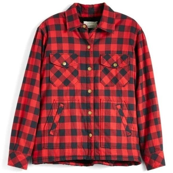 Current/Elliot Current/Elliott Buffallo Plaid Sherpa Lined Workman Shirt Ja Size S / US 4 / IT 40 - 2 Thumbnail