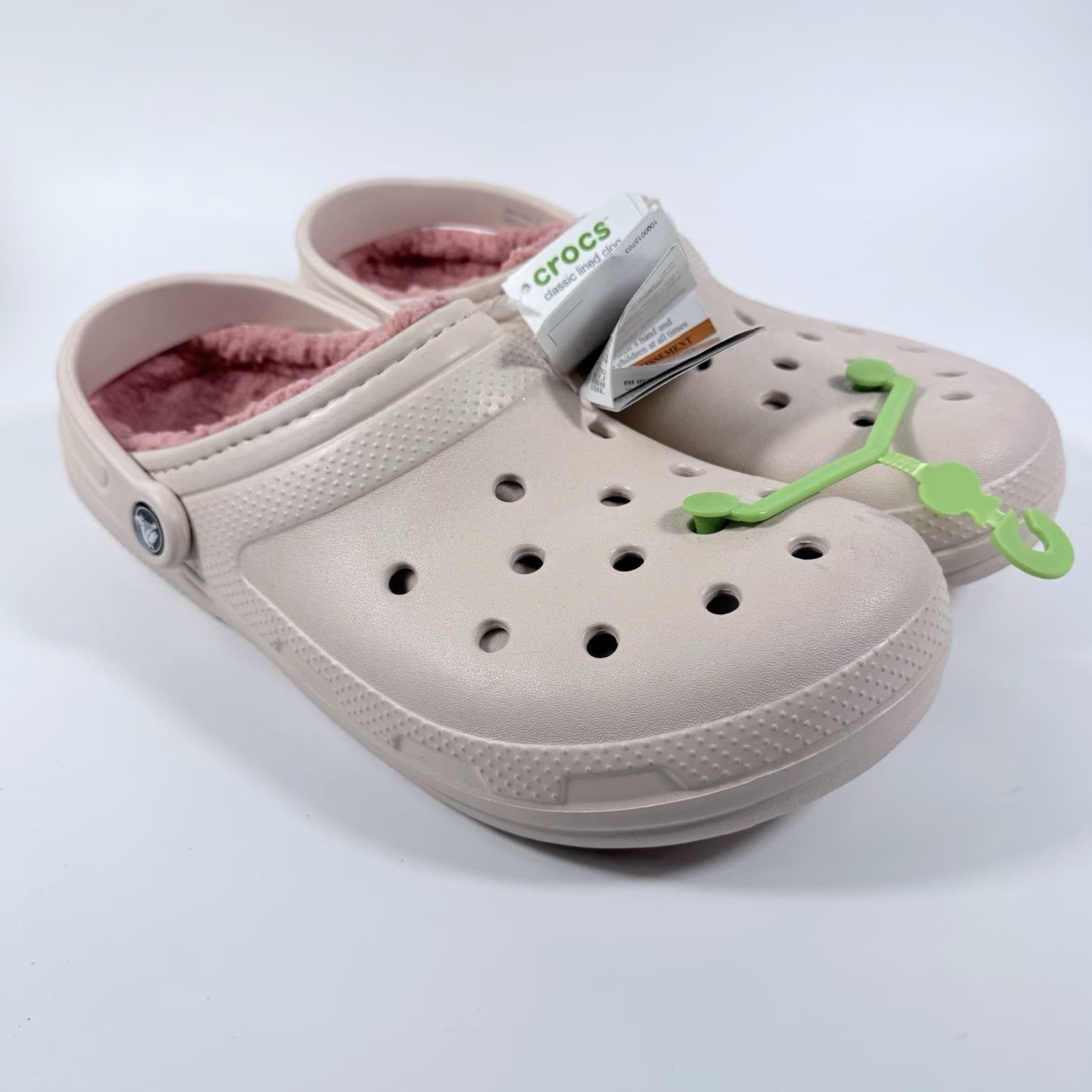 Crocs Crocs Classic Fuzzy Lined Clogs Men Quartz Rubber Slip-On Casual Size 12 Pink Size US 12 / EU 45 - 2 Thumbnail