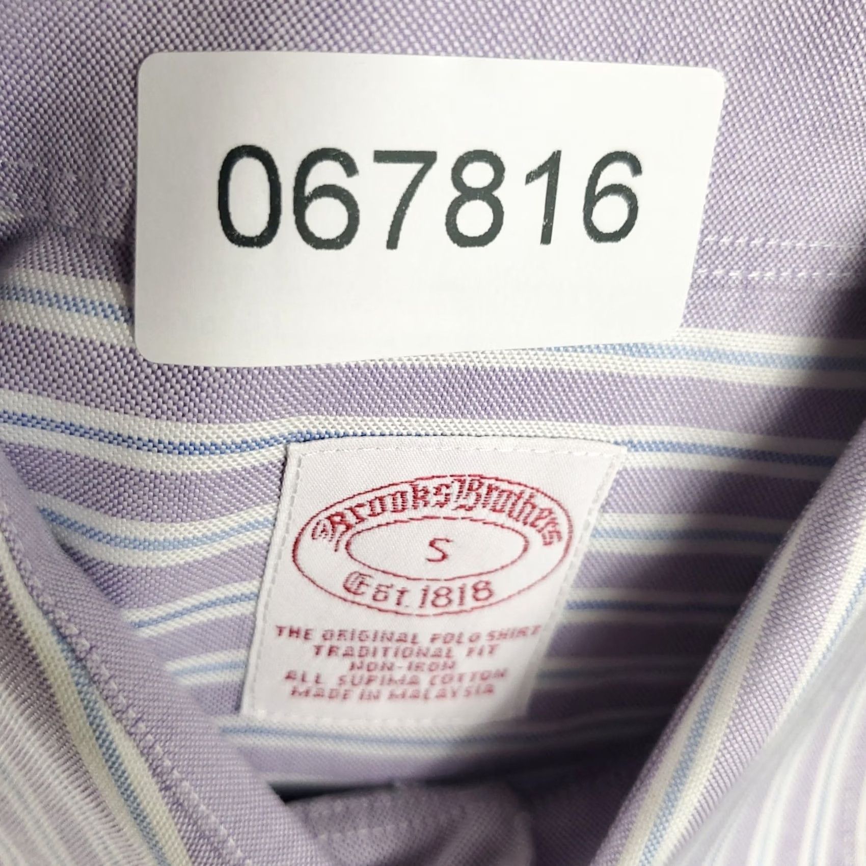 Brooks Brothers Brooks Brothers Shirt Mens Small Purple Striped Regent Button Up Long Sleeve Size US S / EU 44-46 / 1 - 8 Thumbnail