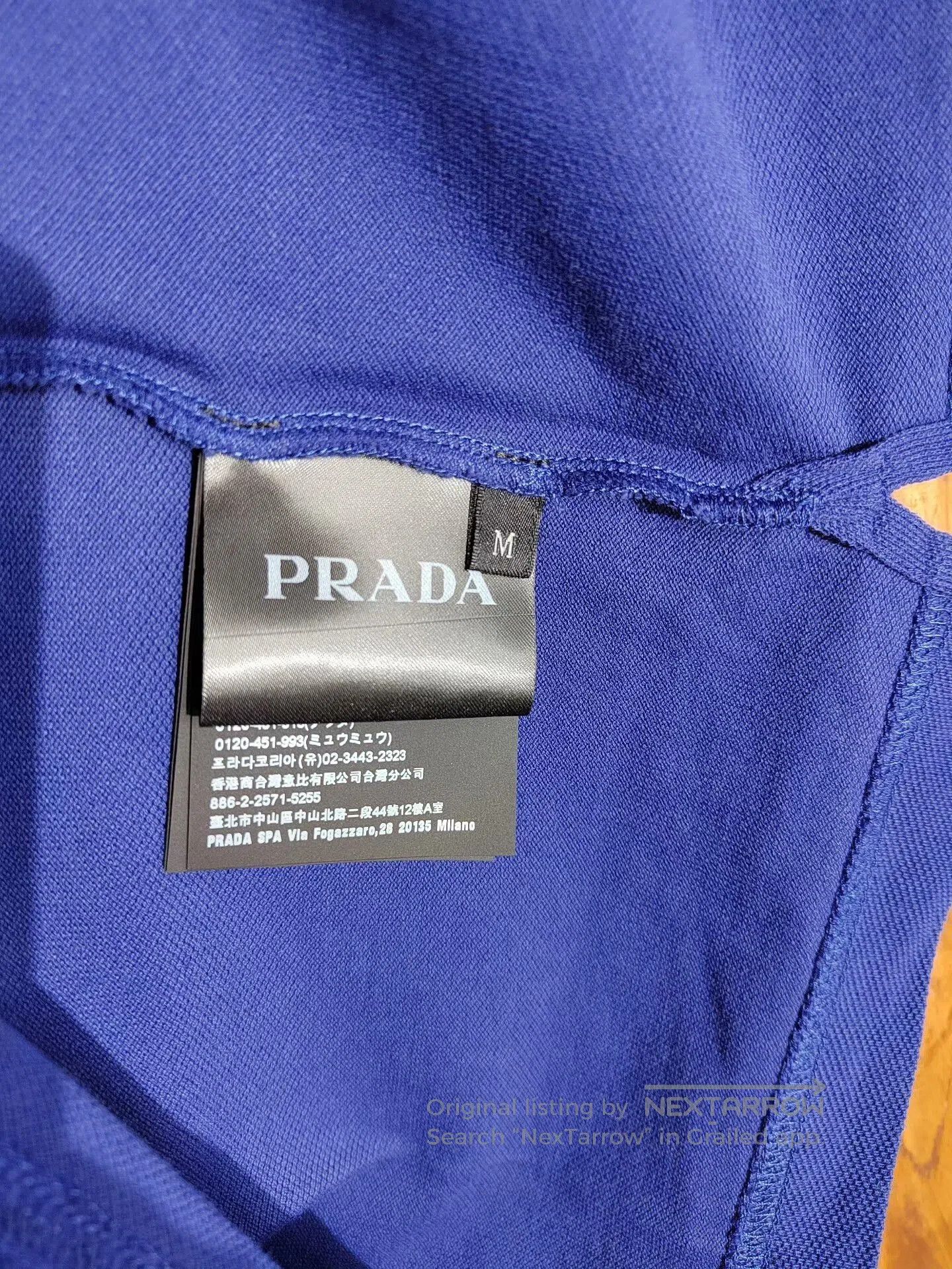 Prada Prada Blue Embroidered Polo Shirt. Size US M / EU 48-50 / 2 - 3 Thumbnail