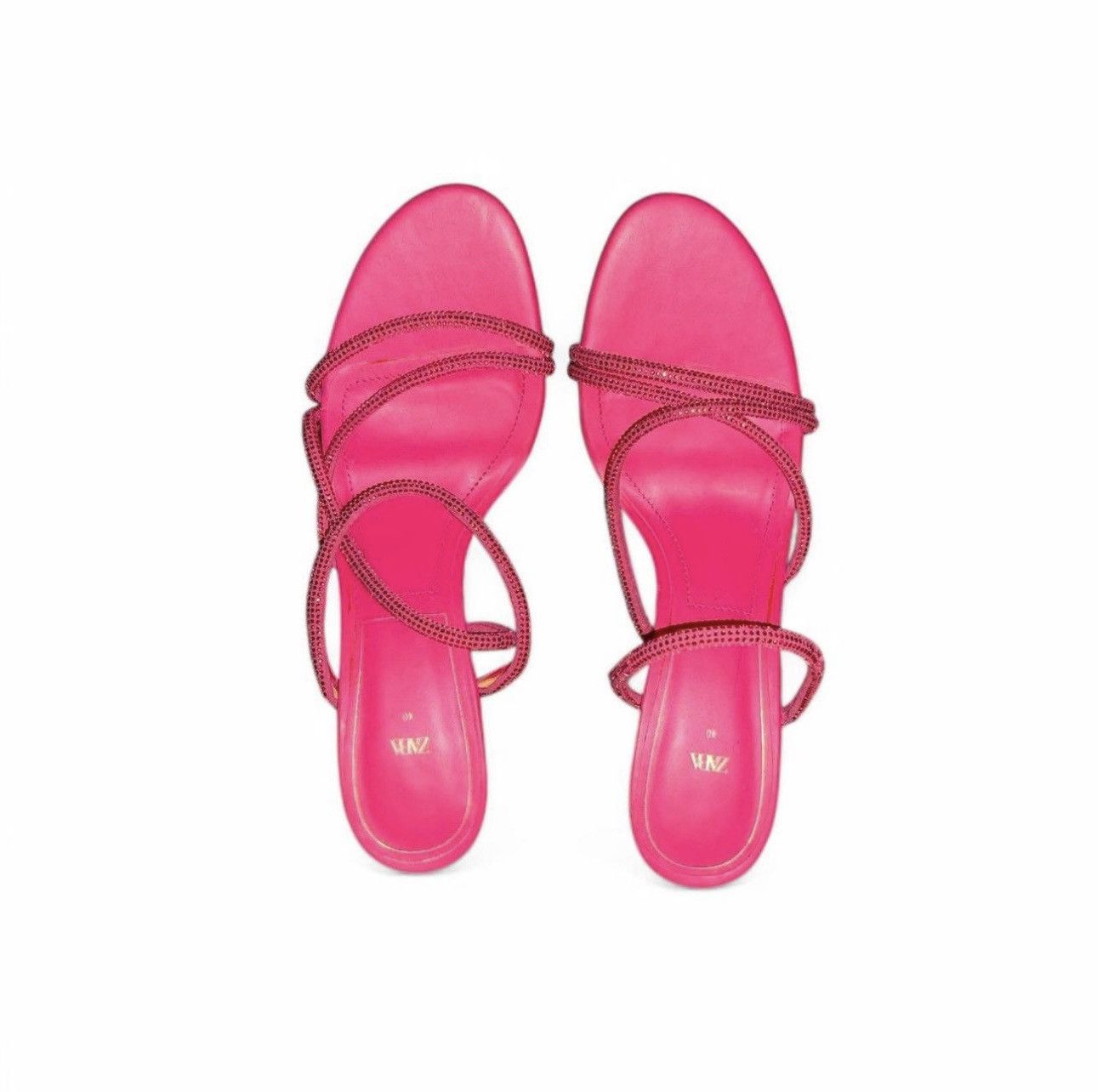 Zara Pink Strappy Heels Size US 9 / IT 39 - 2 Thumbnail