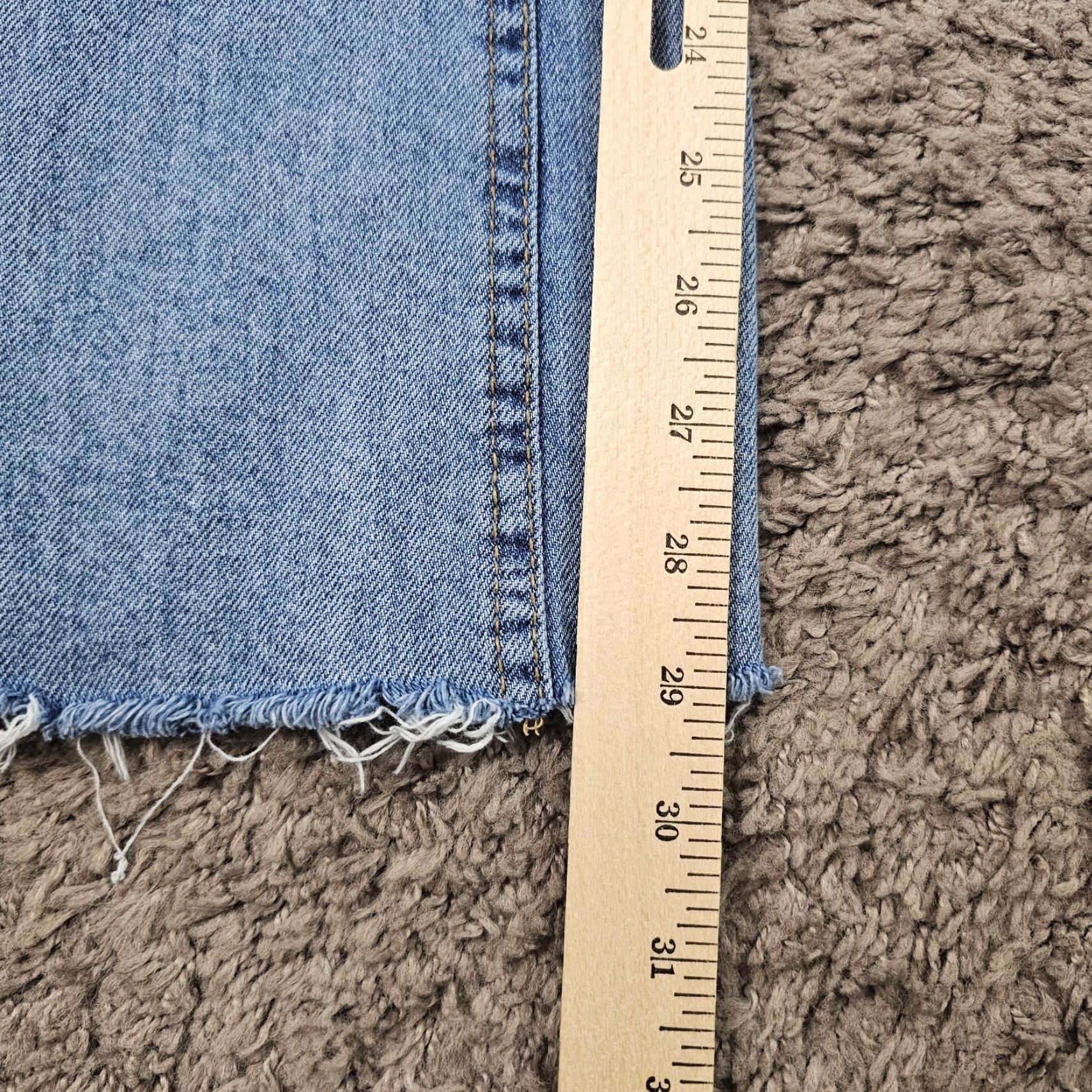 Vintage VINTAGE Aéropostale Jeans Wide Leg **Women’s 12R** Distressed Button Fly Denim 30x30 Light Blue 90s Size 34" / US 12 / IT 48 - 6 Thumbnail