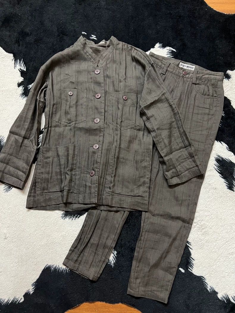 Issey Miyake Issey Miyake size:M Grey Chinese-style trousers Size 42" / US 20 - 2 Thumbnail