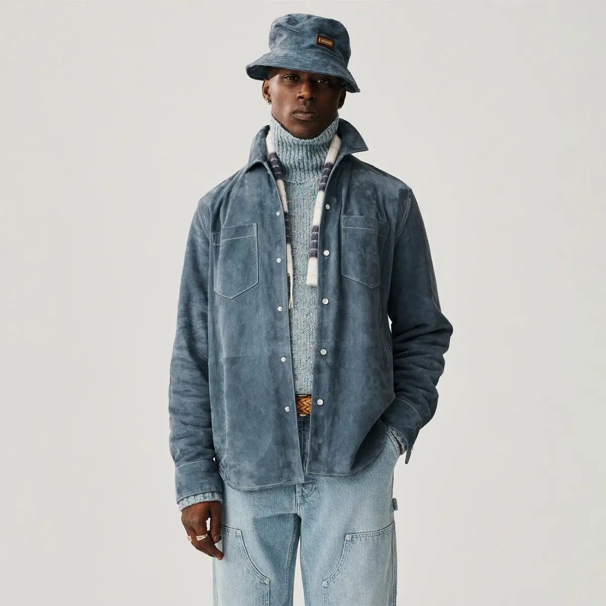 Aime Leon Dore AIME LEON DORE FW22 SUEDE SHIRT Size US L / EU 52-54 / 3 - 3 Thumbnail