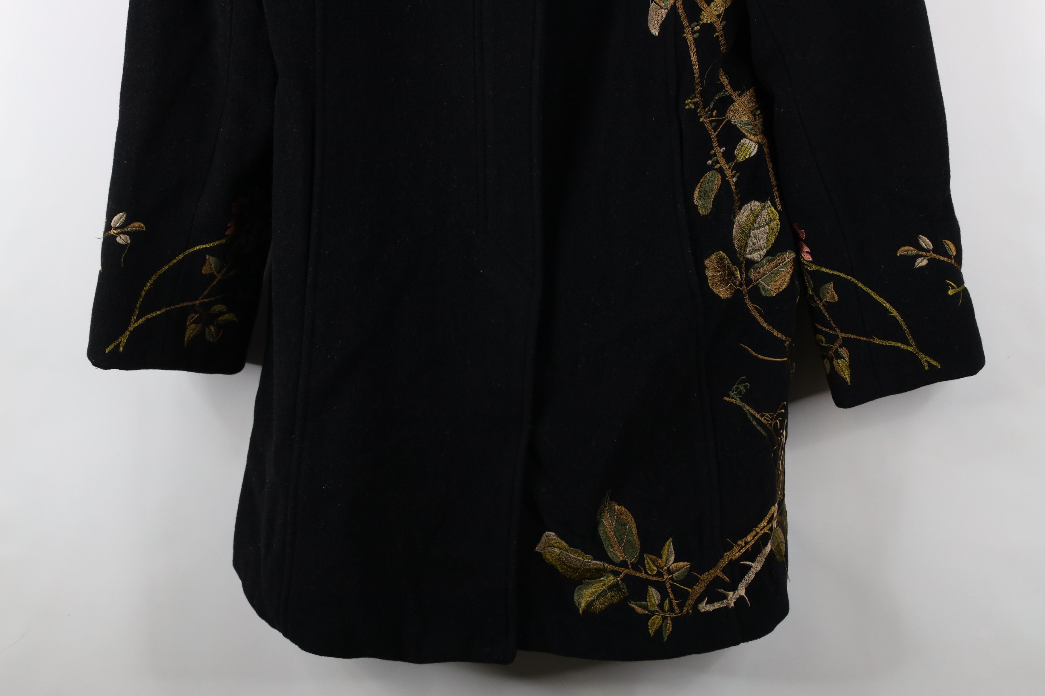 Vintage Vintage Y2K Streetwear Cashmere Blend Flower Floral Jacket Size L / US 10 / IT 46 - 3 Thumbnail