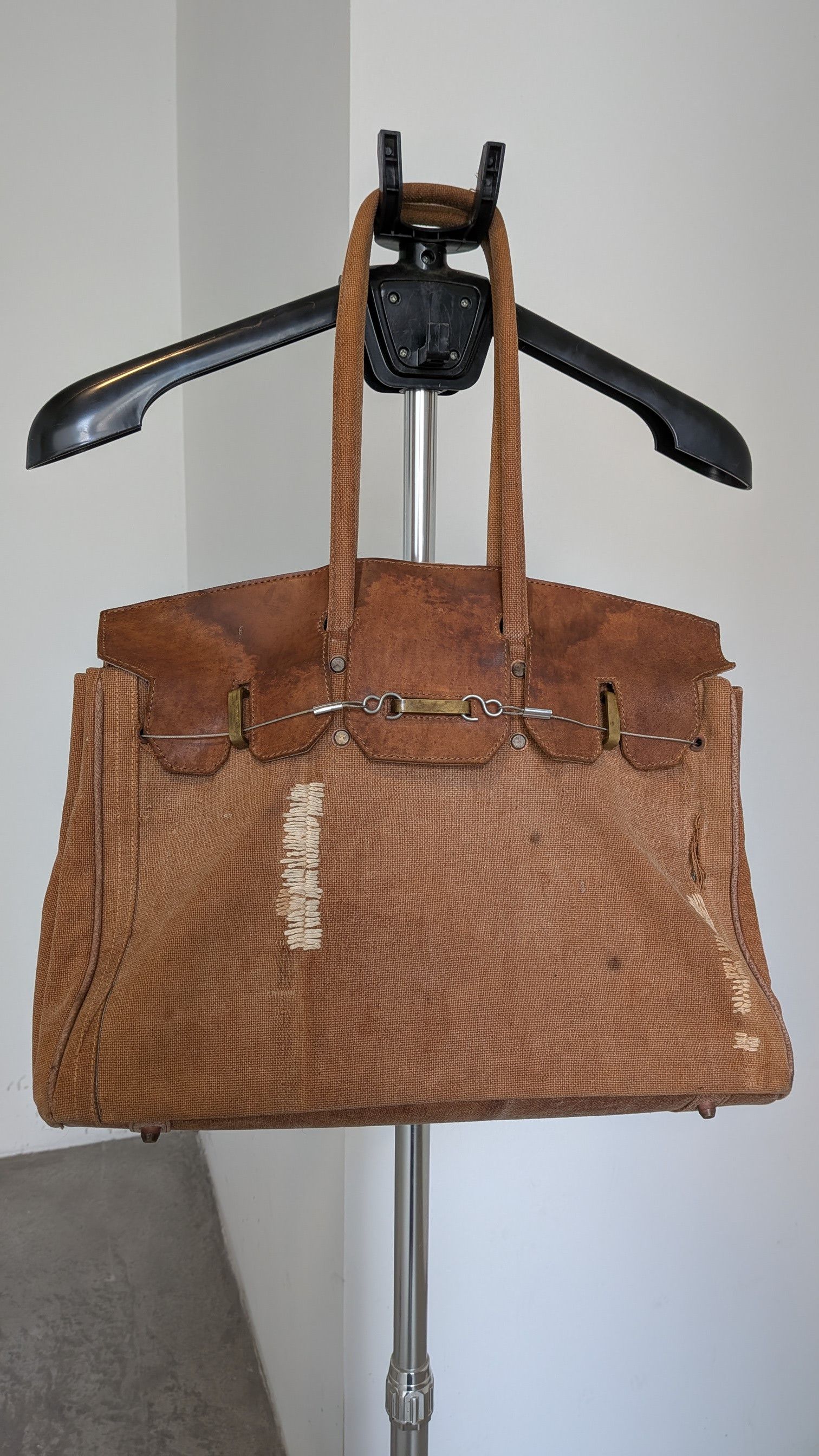 IERIB Vintage Sake Bag fabric BARK40 Birkin style Size ONE SIZE - 1 Thumbnail